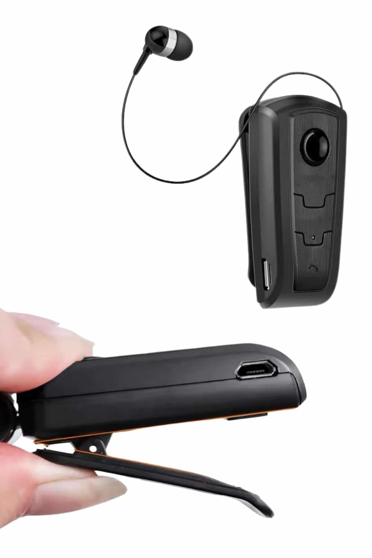 Makaralı Bluetooth Kulakiçi Yaka Kulaklığı Kablosuz Kulaklık 5