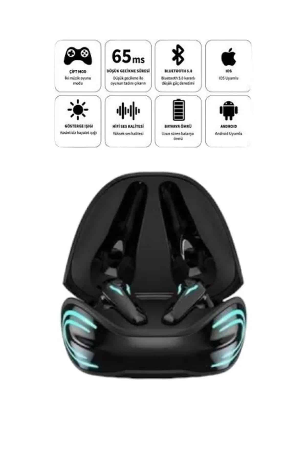 Android ve İOS Uyumlu Bluetooth Kulaklık Gaming Kulaklık Mini 5