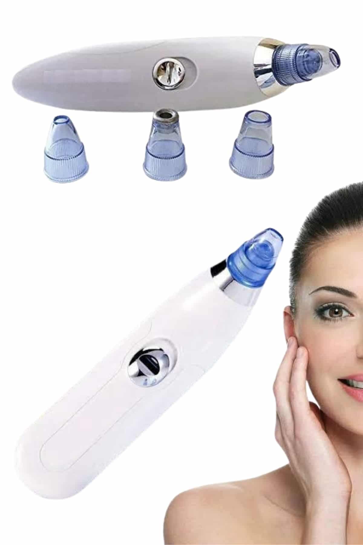 4 Başlıklı Pilli Vakumlu Siyah Nokta Temizleyici Akne Ve Sivilce Önleyici 5