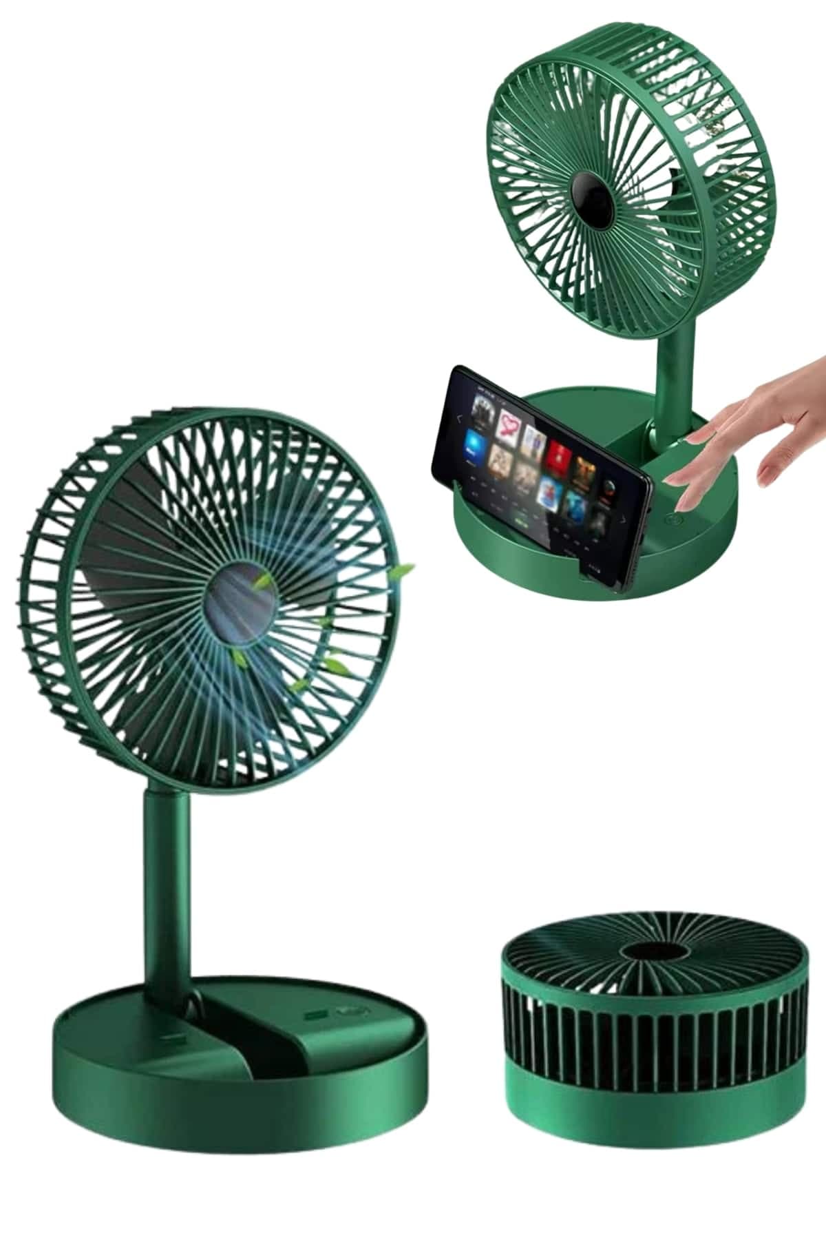 Katlanabilir Usb Şarjlı Masaüstü Soğutucu Mini Fan Telefon Tutucu 6