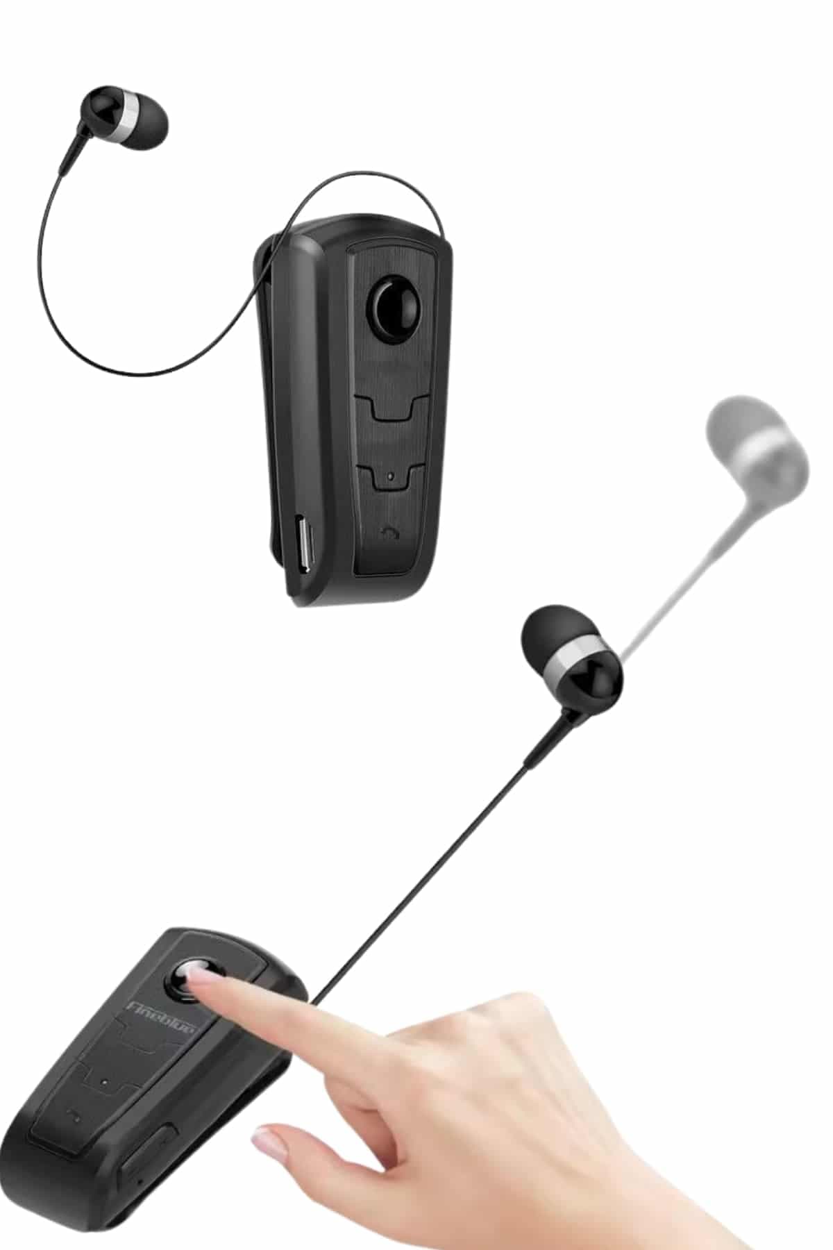 Makaralı Bluetooth Kulakiçi Yaka Kulaklığı Kablosuz Kulaklık 6
