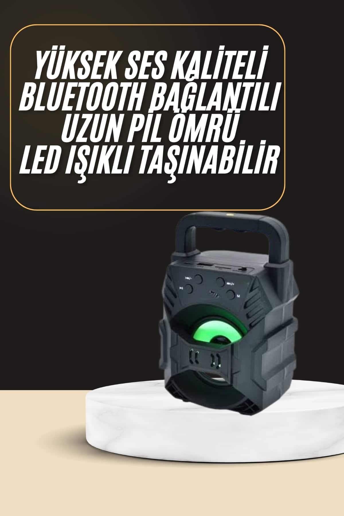 Bluetooth Hoparlör Android ve İOS Uyumlu Ses Bombası USB Girişli Taşınabilir 3