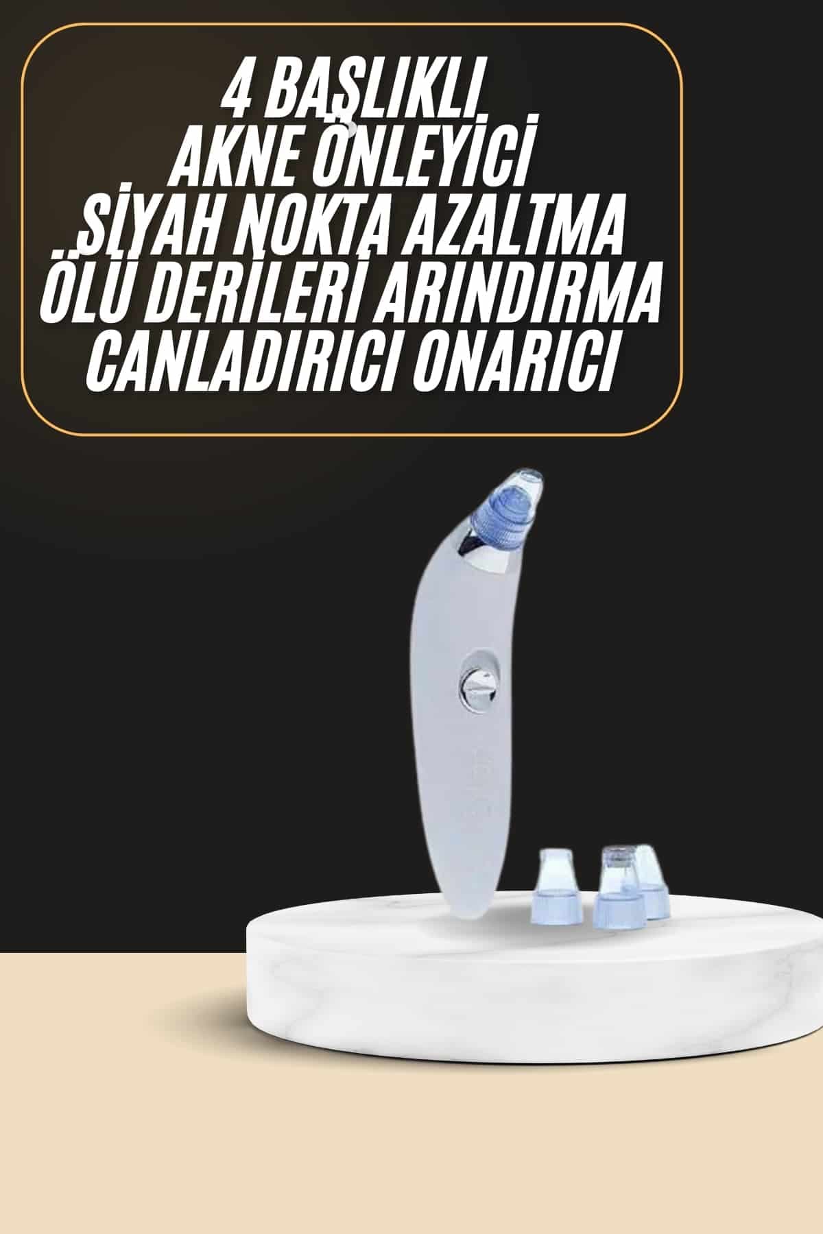 Siyah Nokta Temizleme Cihazı 4 Başlıklı Vakumlu Pilli Ölü Deri Arındırma 3
