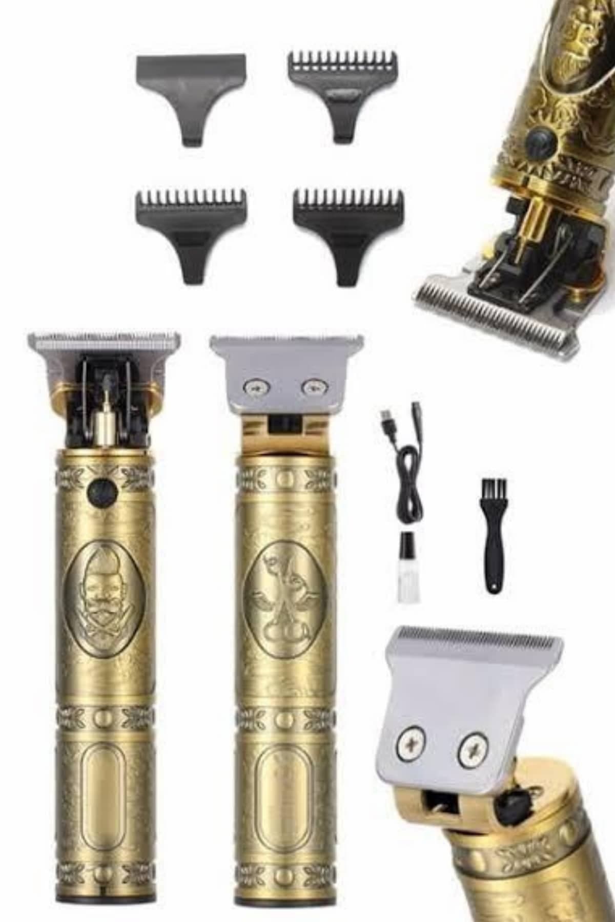 Tıraş Makinesi Şarjlı Çizik Tıraş Paslanmaz Çelik Bıçaklı 4 Taraklı 4