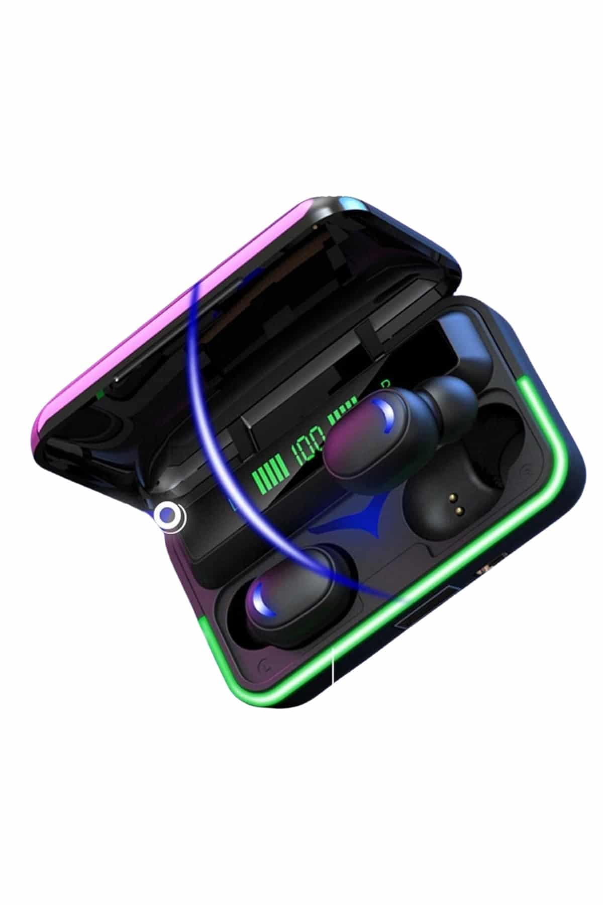 Extra Bass Kablosuz Kulaklık Işıklı Bluetooth Kulaklık Powerbank Özellikli 4
