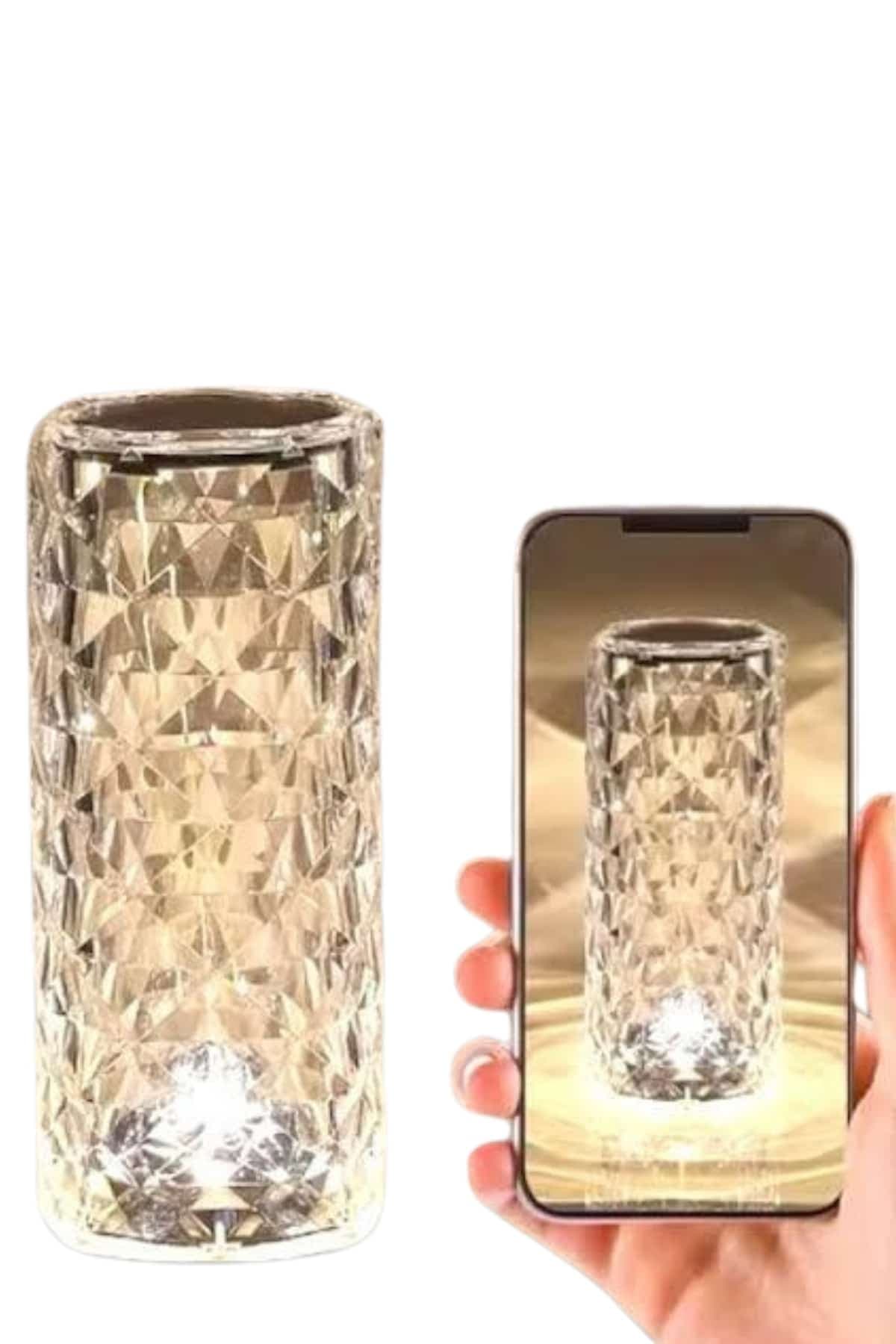 Yeni Nesil Modern Kristal Masa ve Gece Lambası Dokunmatik Renk Değiştirebilen 5