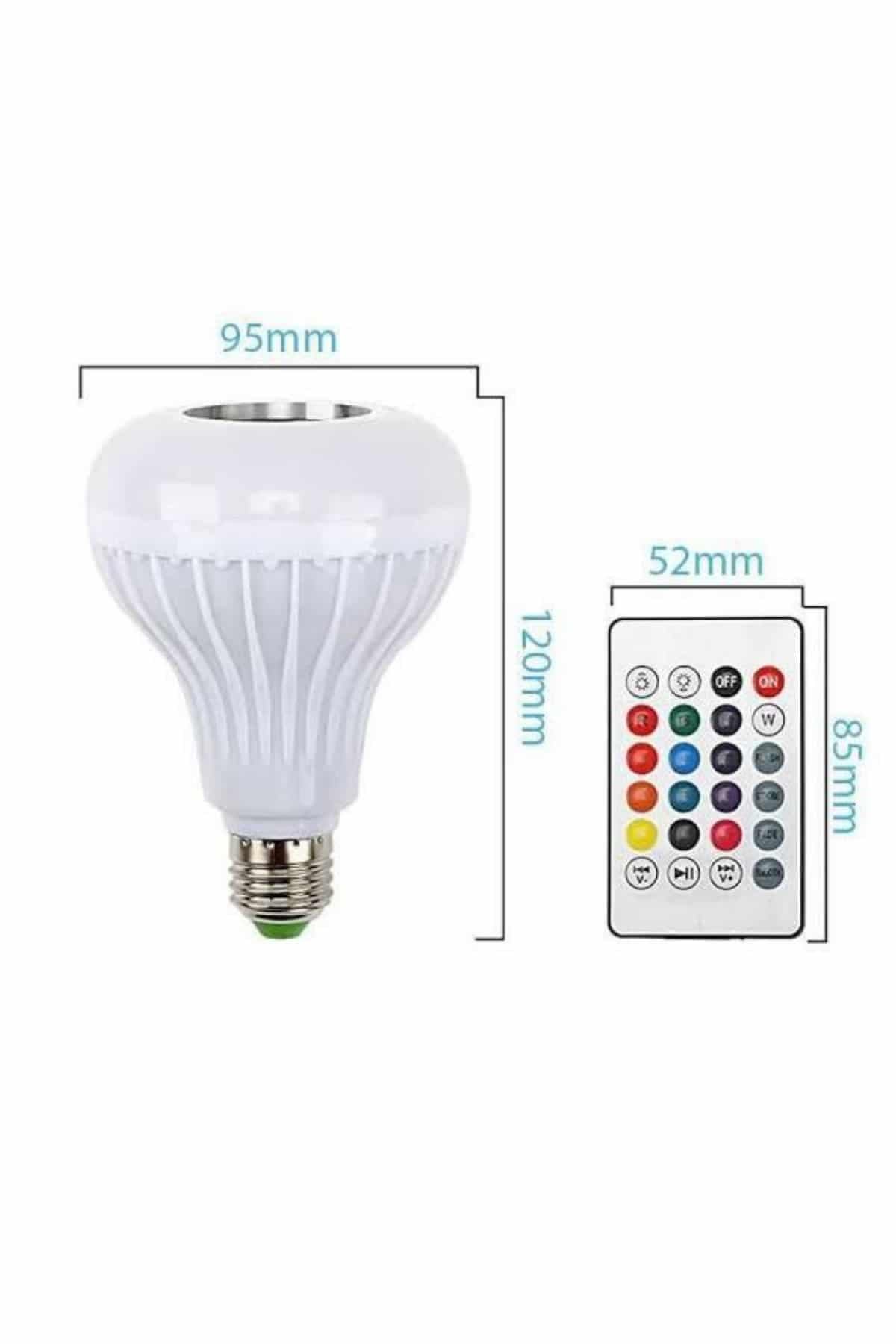 Bluetooth Hoparlör Akıllı Rgb Led Işık Renk Değiştirme Ses Bombası Ampül Görünümlü 5