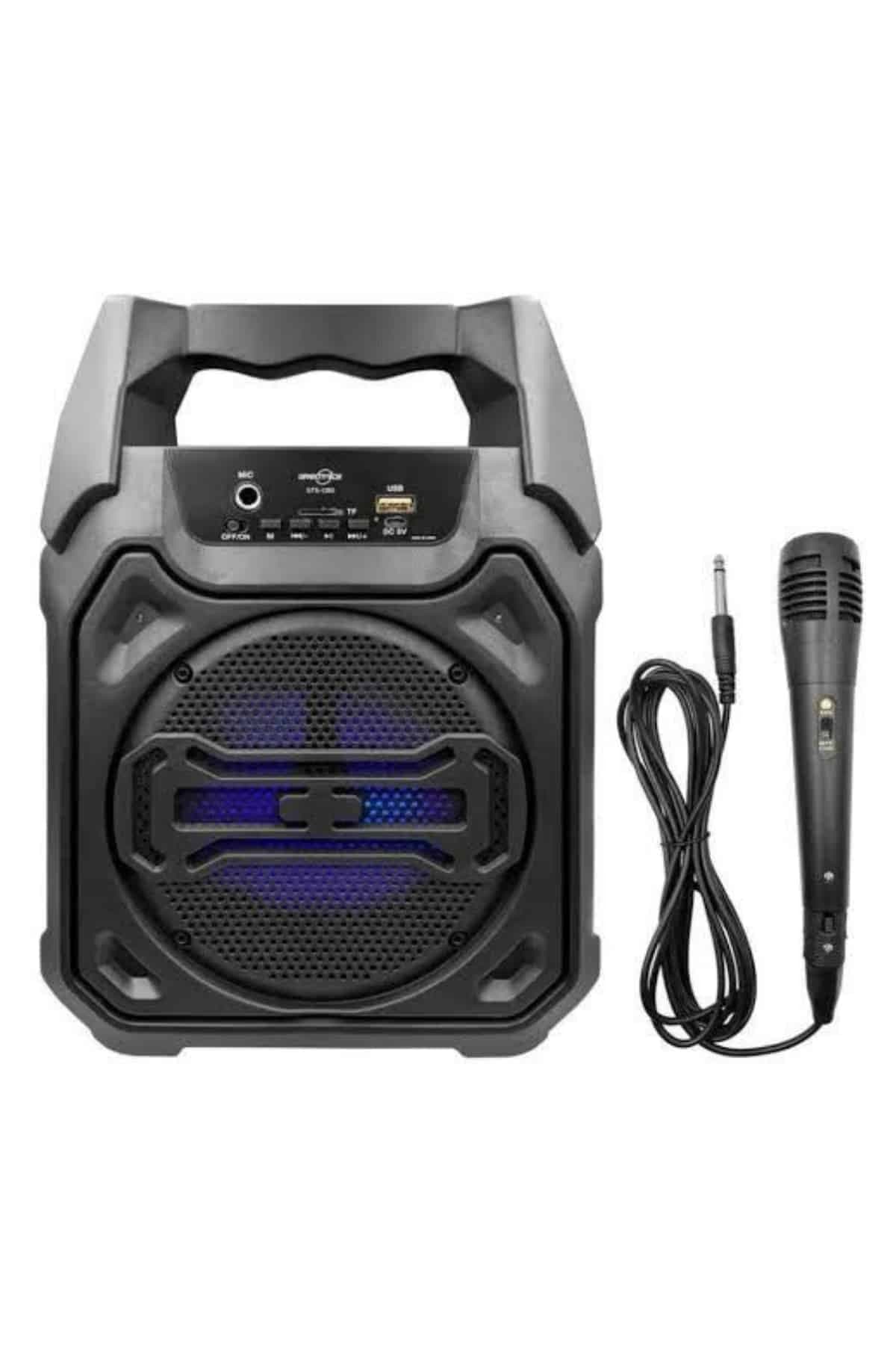 Karaoke Mikrofonlu Fm Radyolu Bluetooth Hoparlör Yüksek Ses Kaliteli 6