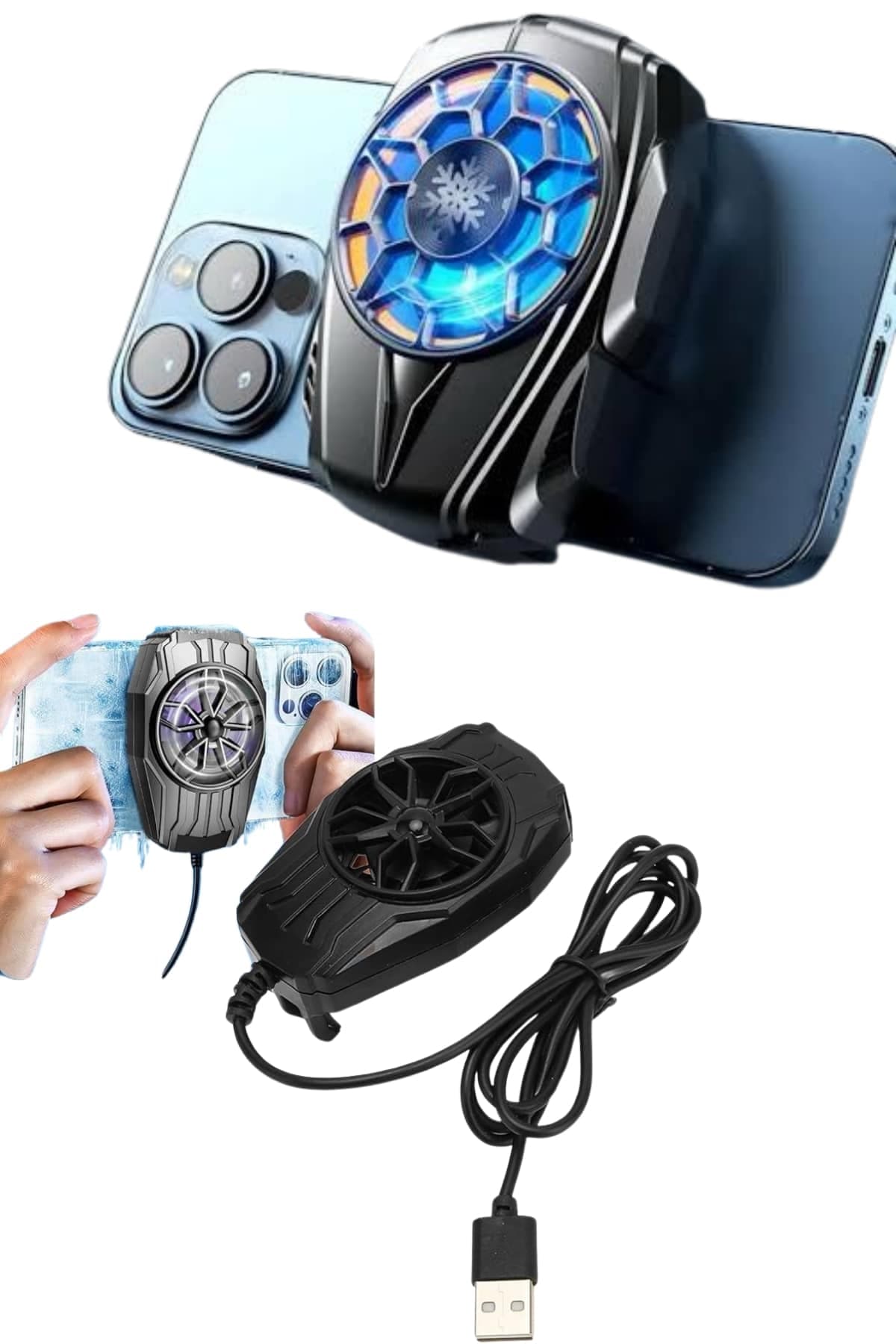 Telefon Soğutucu Fan Güçlü Motor Radyatör Cep Telefon Soğutma 6