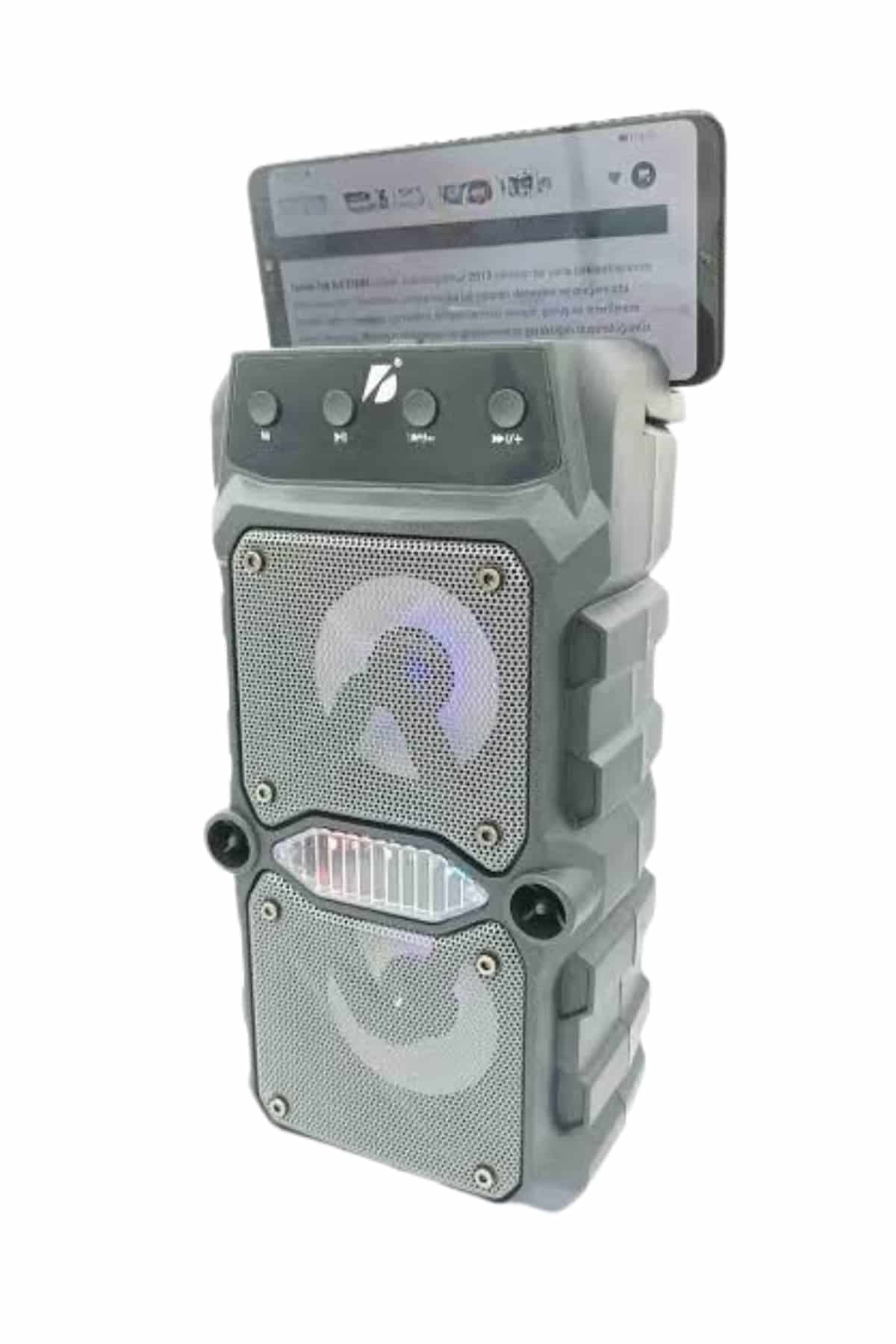 Çift Çıkışlı Güçlü Bataryalı Kablosuz Yüksek Ses Kaliteli Bluetooth Hoparlör 6