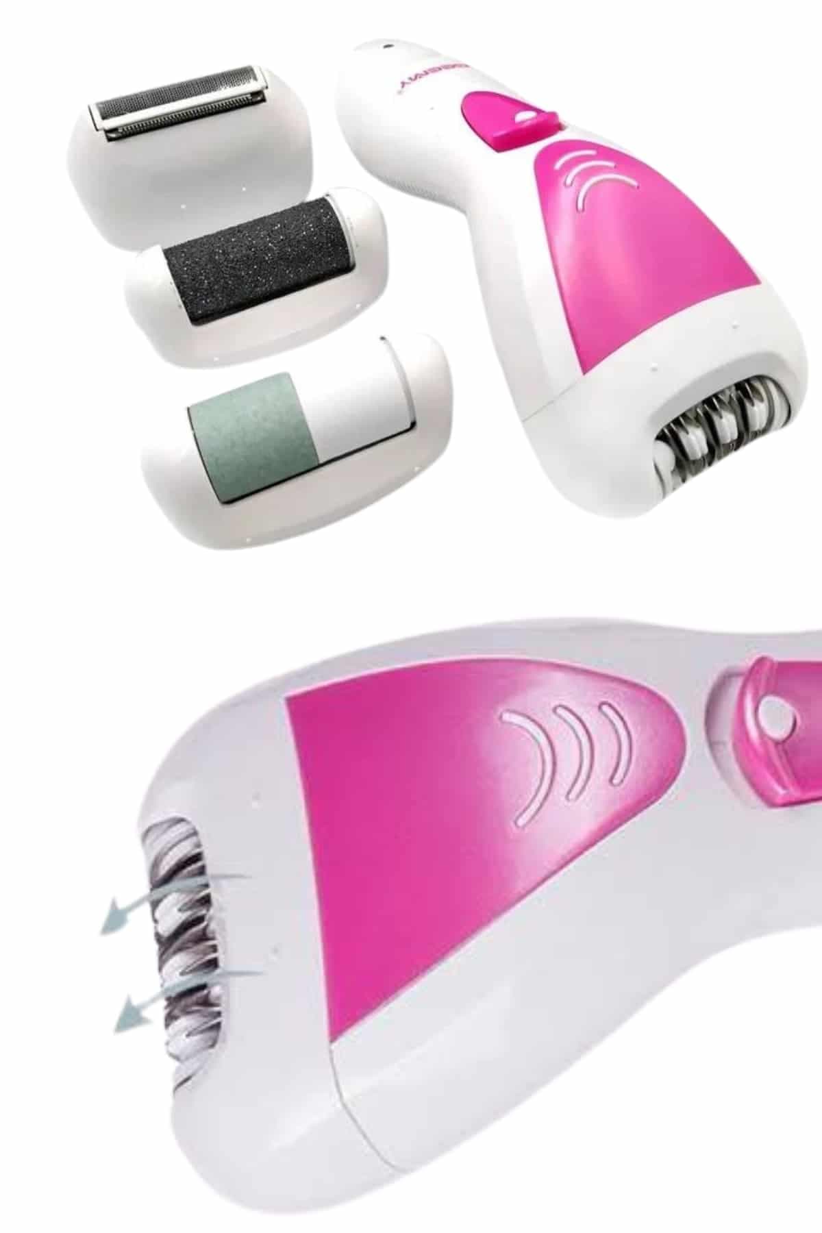 4 Başlıklı Bakım Cihazı Epilatör Tüy Alma Makinesi Topuk Törpüsü 6