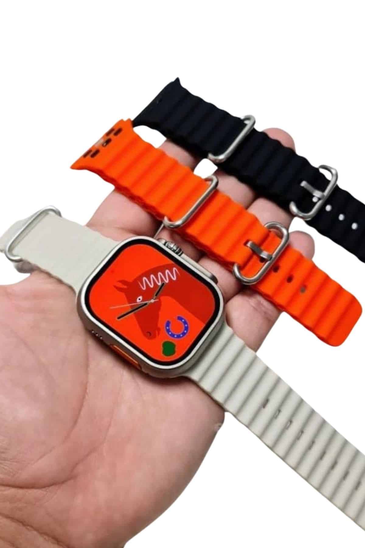 Yeni Nesil 3 Kordonlu Kol Saati 49 MM Amoled Ekran Akıllı Saat 6