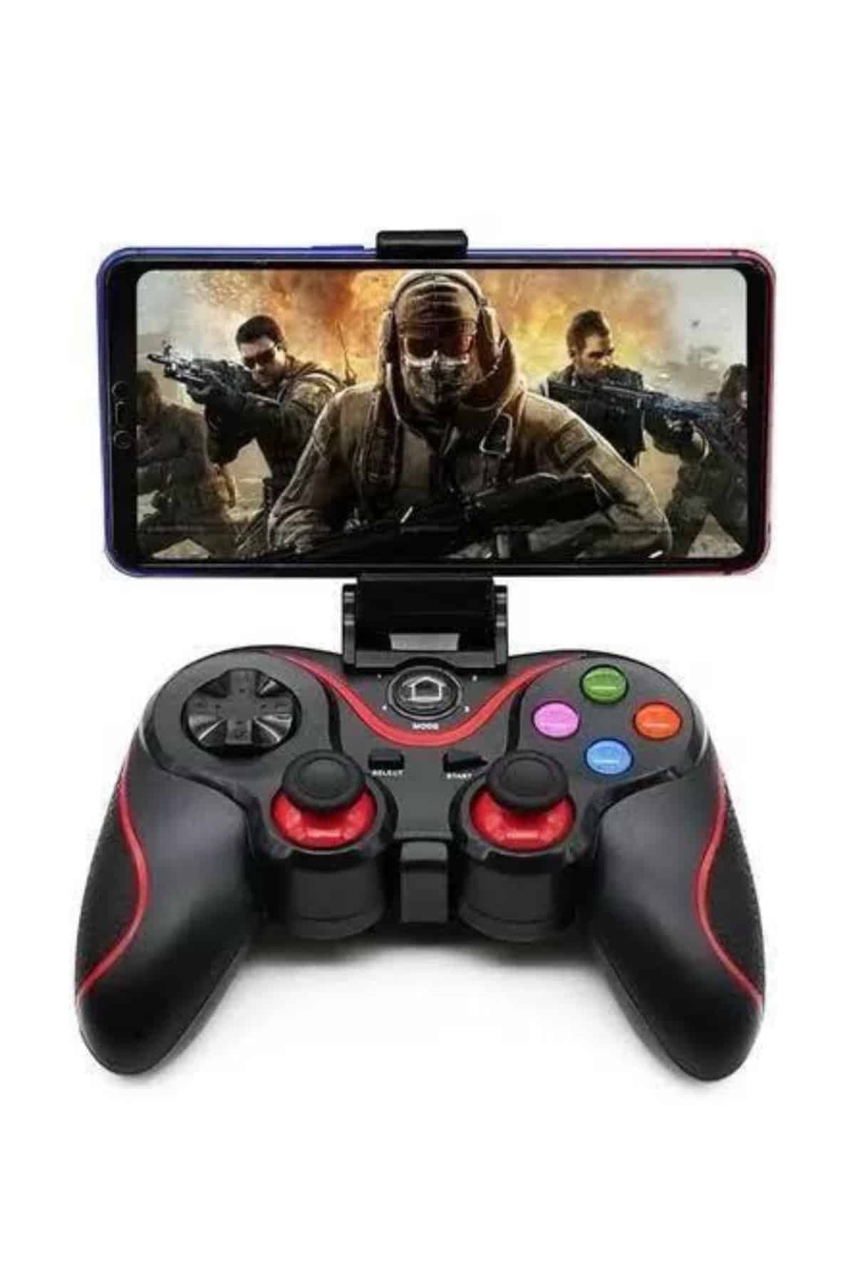 Joystik Gamepad Bluetooth Telefon Tutucu Oyun Kolu Telefon Android Uyumlu 6