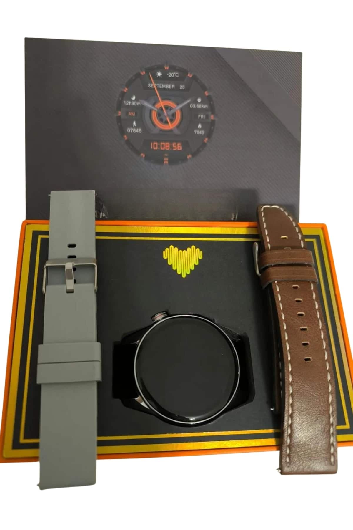 Yuvarlak Kasa 46mm Akıllı Saat Android Ve IOS Uyumlu Uyku ve Sağlık Takibi 6