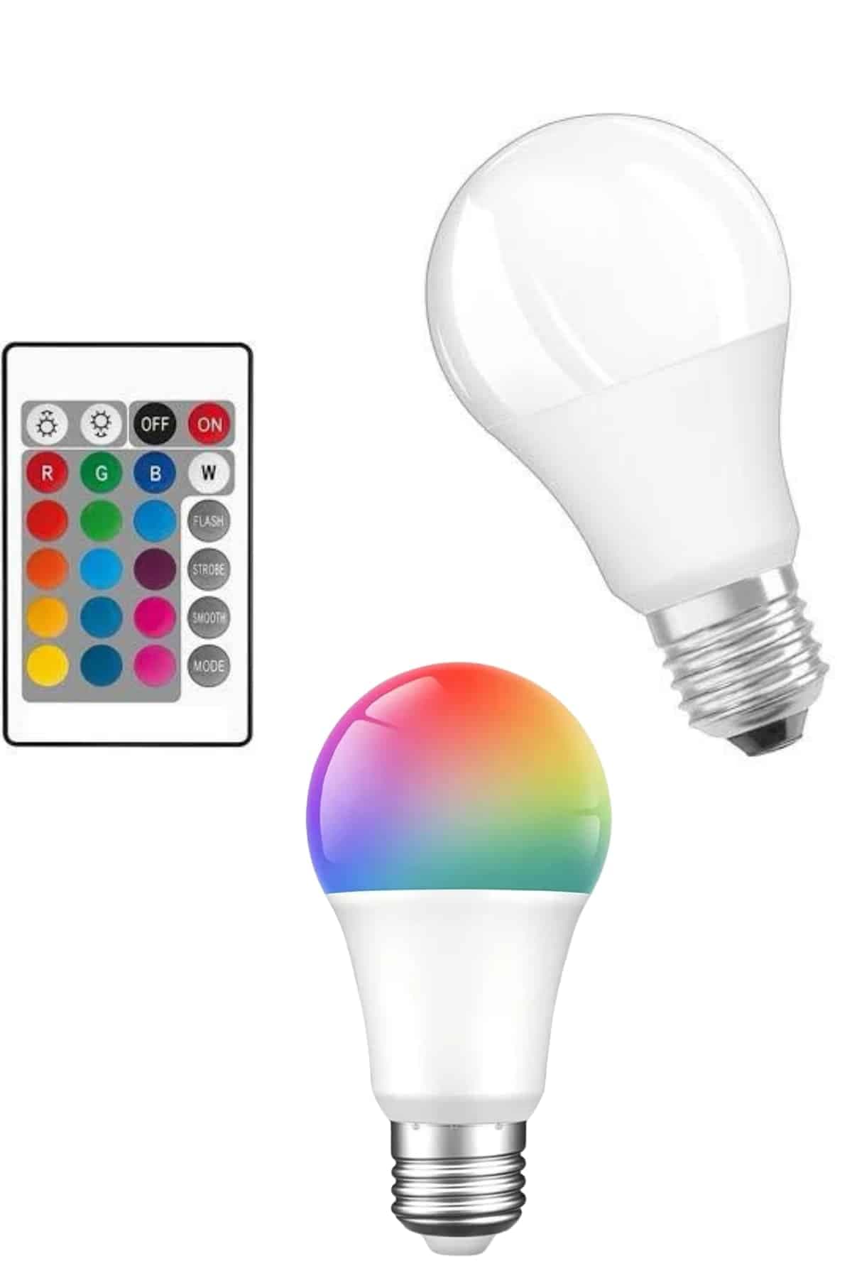 Akıllı RGB Led Ampul Led Uzaktan Kumandalı Renk Değiştiren Ampul 6