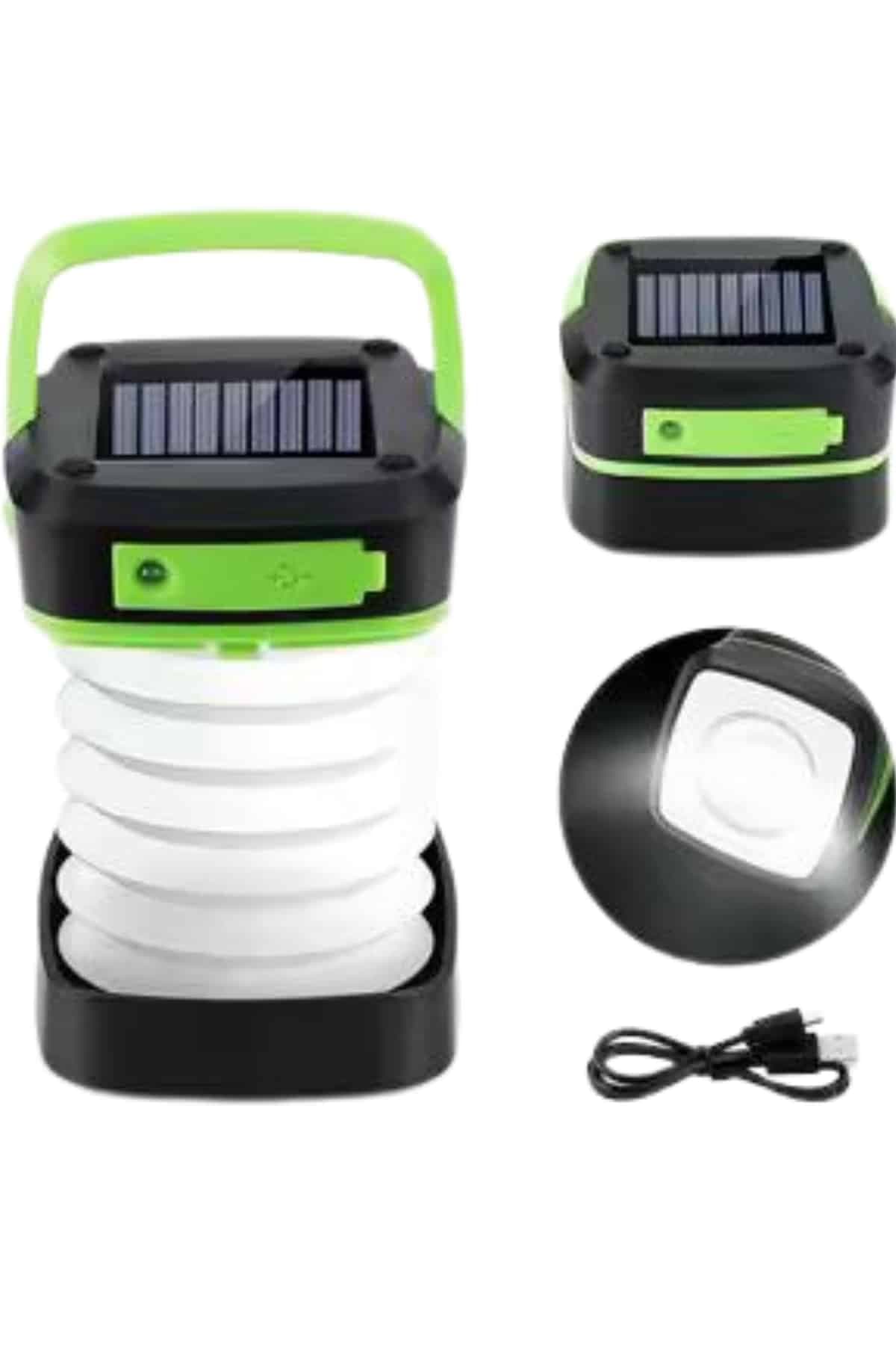 Katlanabilir Kamp Lambası Akordiyon Lamba Şarjlı 3 Kademeli Solar 6