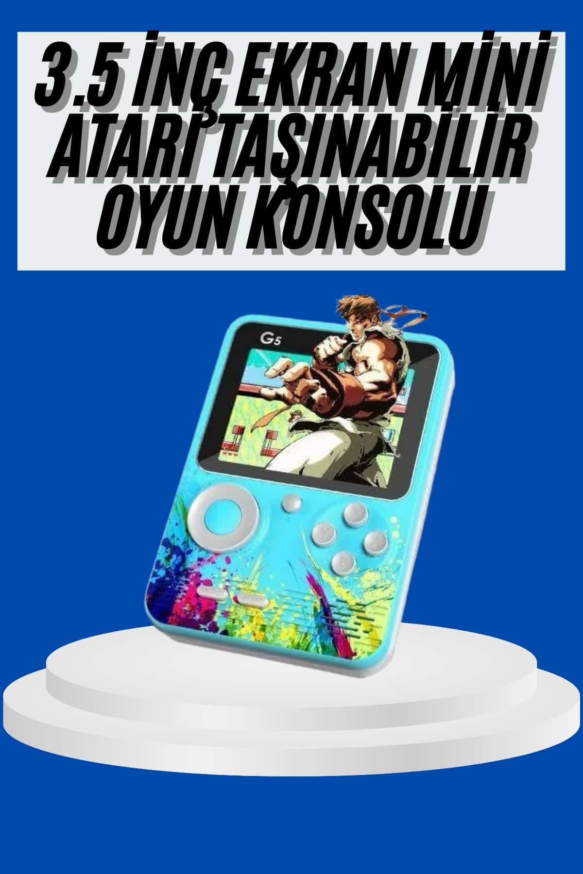 4K HD Retro Oyun Konsolu El Atari Taşınabilir 500 Oyunlu Çocuklar İçin