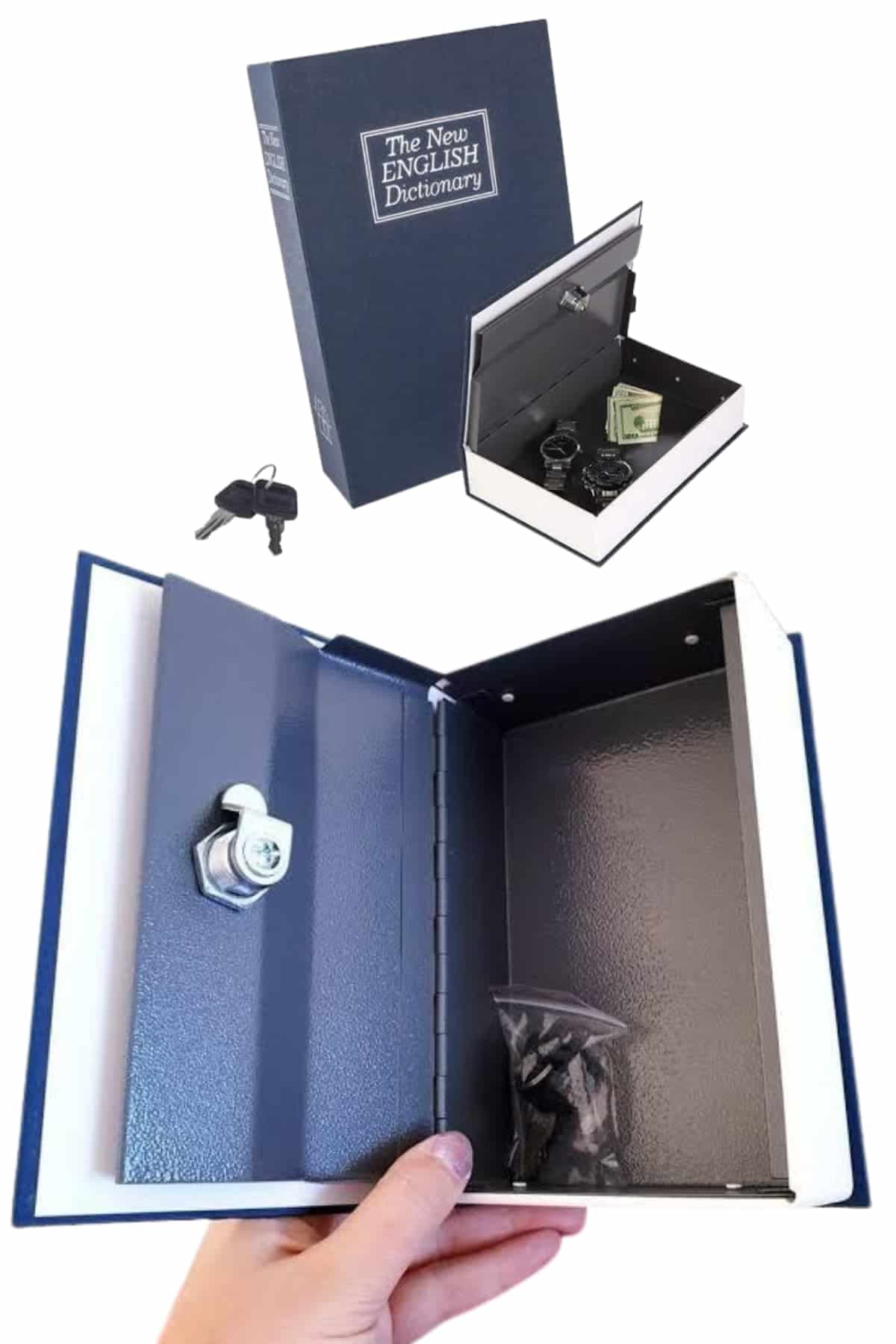 Gizli Kasa Kilitli Sözlük Görünümlü 18cm Gizli Kasa Büyük Boy Anahtarlı 3