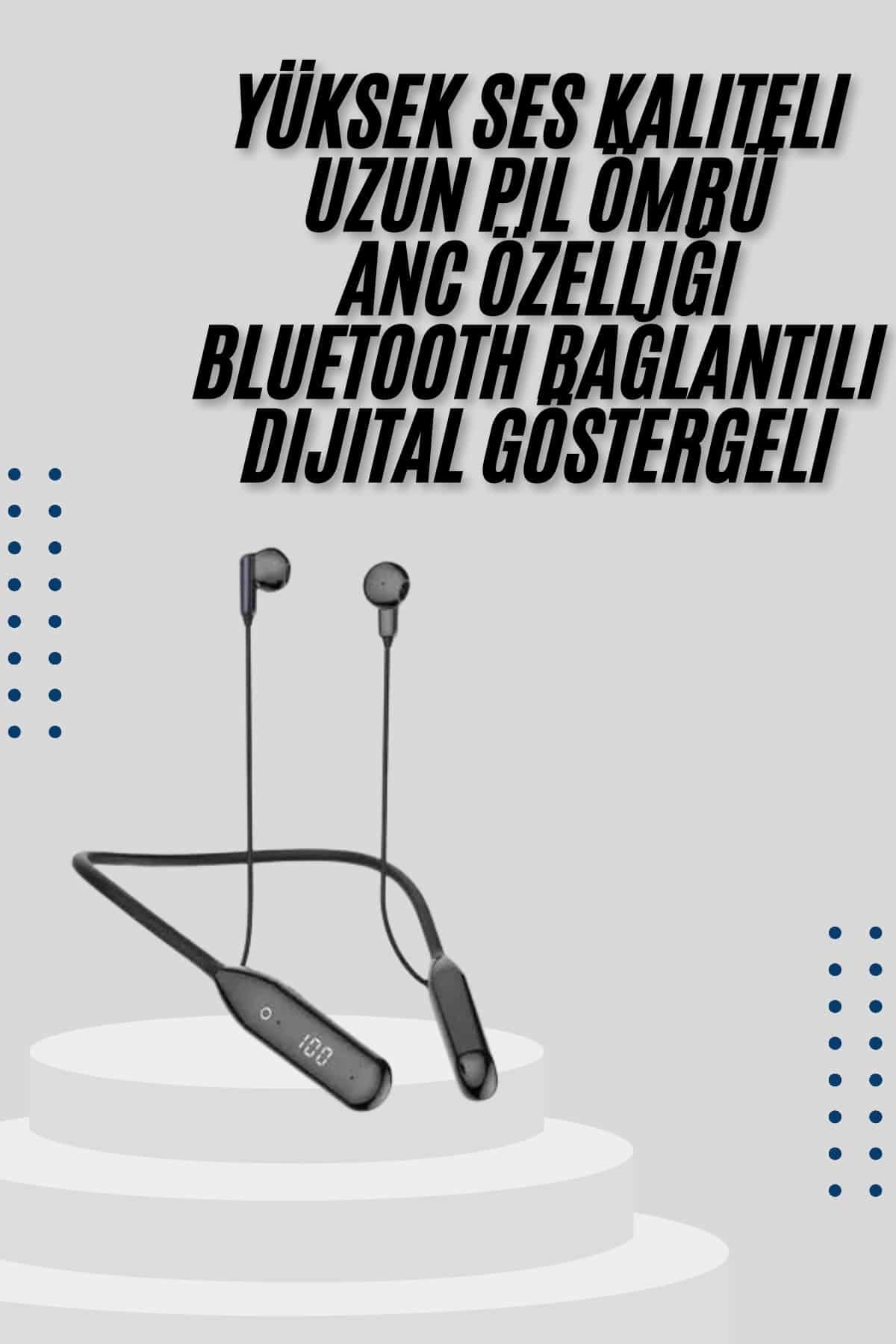 Bluetooth Kulaklık Kablolu Android ve İOS Uyumlu ANC Özellikli 100 saat sarj 3