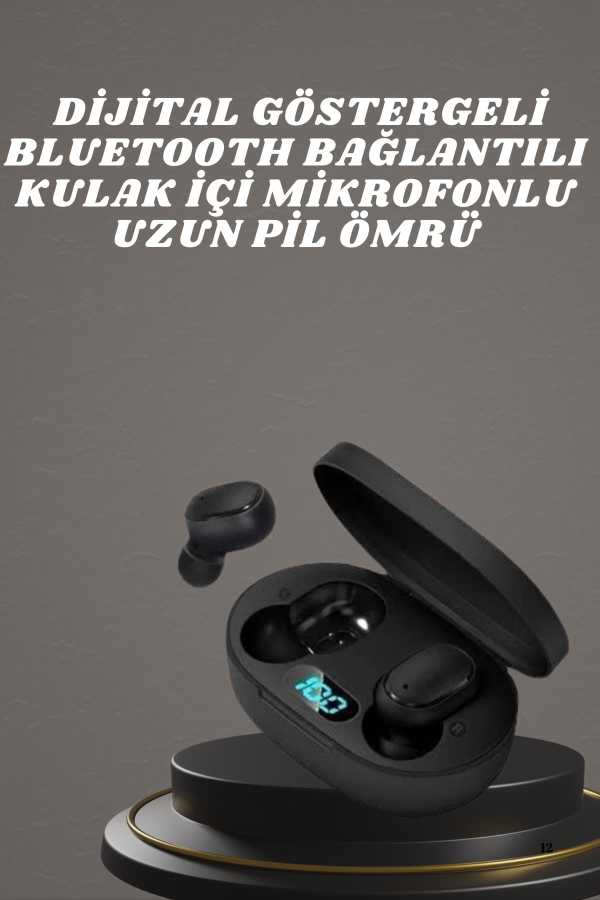 Bluetooth Kulaklık TWS Yüksek Ses Kaliteli Kesintisiz Dijital Göstergeli Kulaklık 3