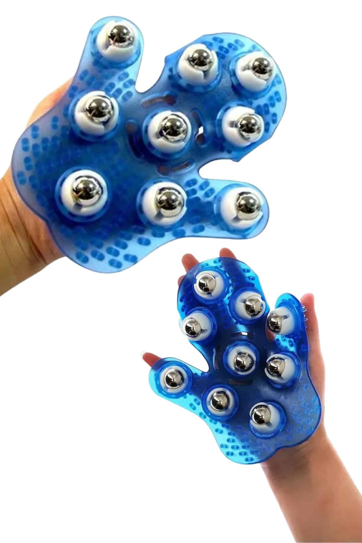 Selülit Giderici Masaj Eldiveni 9 Bilyeli Palm Masaj Eldiven Tam Vücut 3