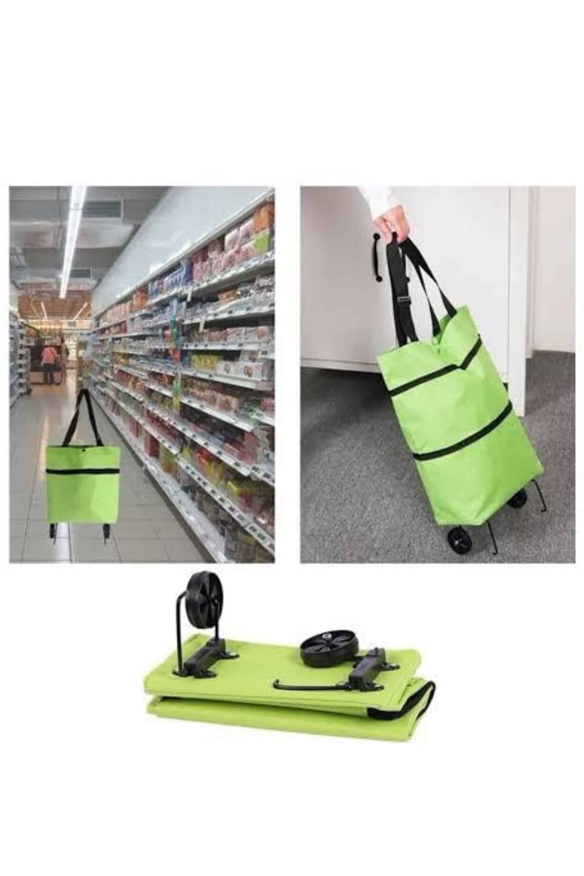 Alışveriş Çantası Katlanabilir Pazar Arabası Tekerlekli Pazar Arabası Katlanabilir 3