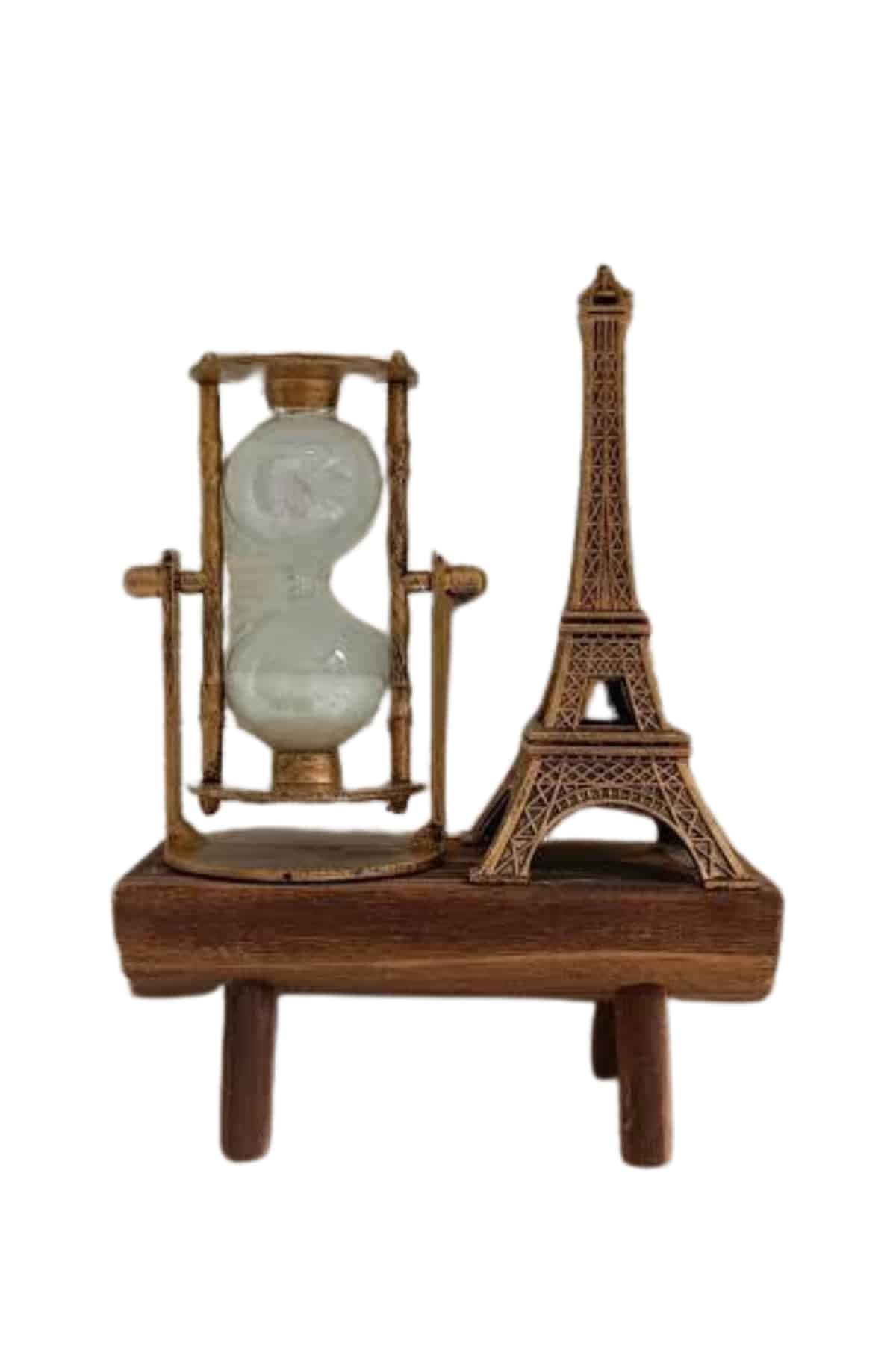 Paris Eyfel Kulesi Hediyelik Eyfel Retro Kum Saati Dekoratif Eşya 3