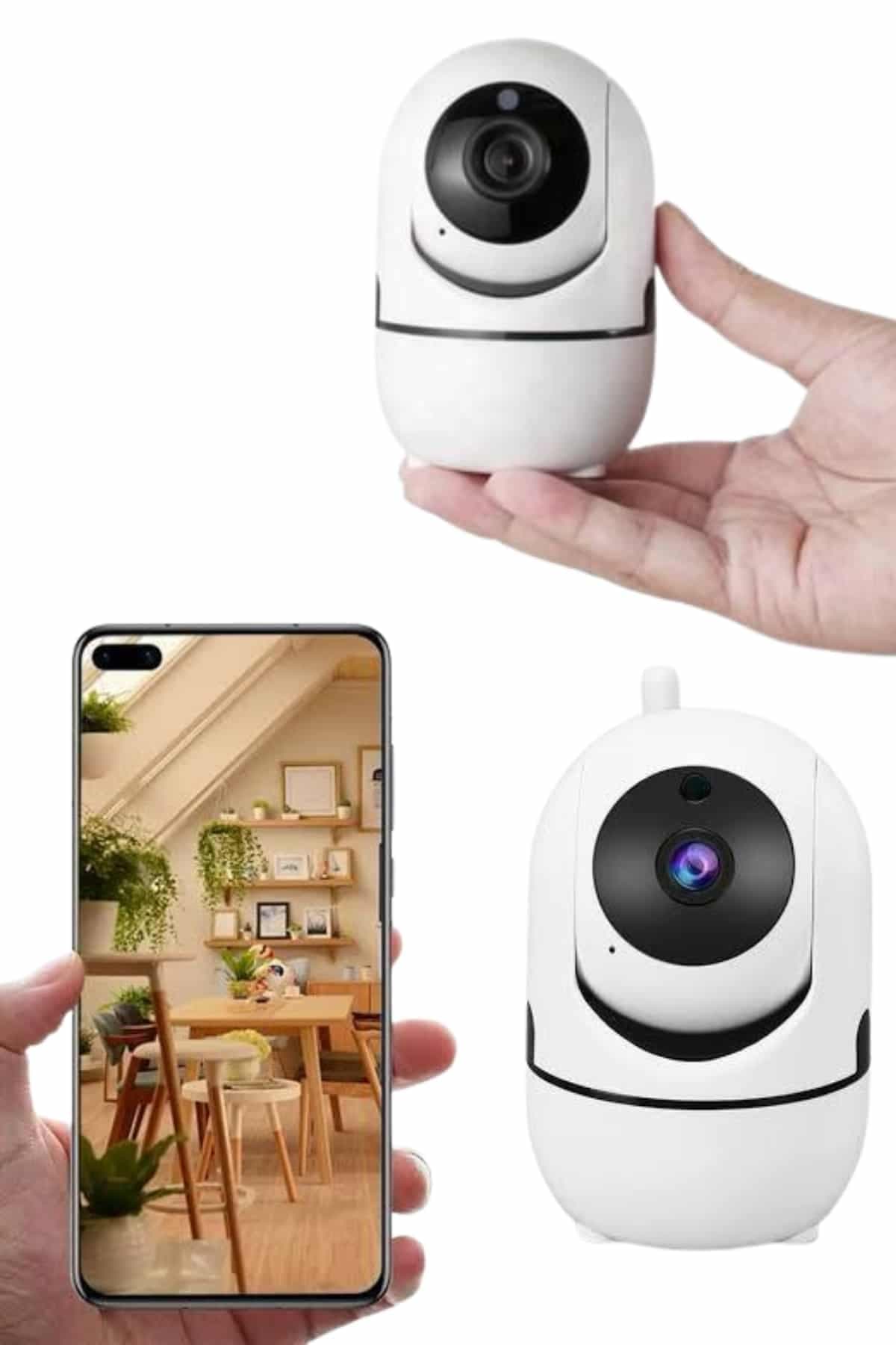 Mini IP Kamera Hareketli Güvenlik Kamerası Kablosuz Wifi Kamera Mikrofonlu 3