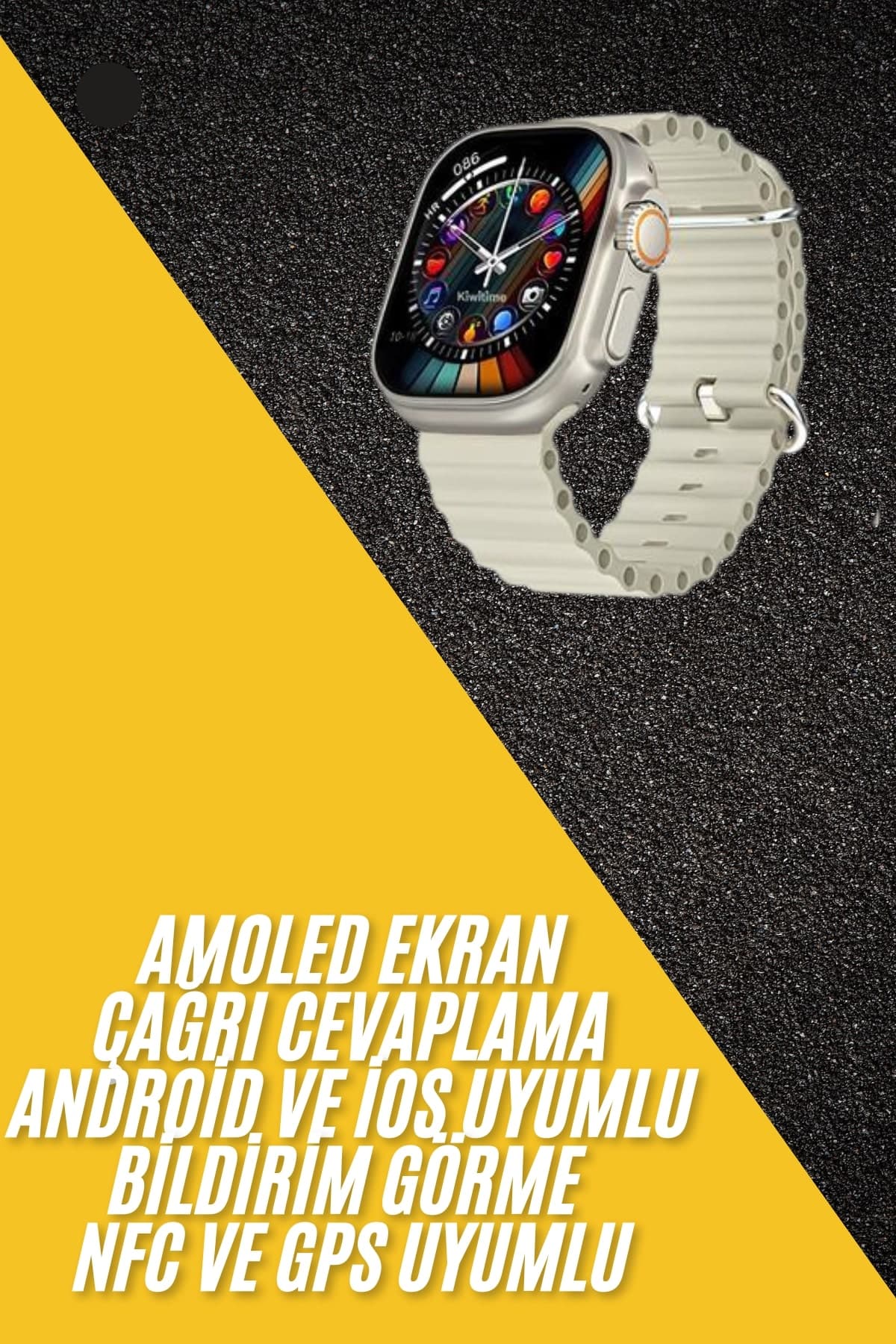 Akıllı Saat Kol Saati Android ve İOS Uyumlu Nabız Ölçer Sesli Asistan 3