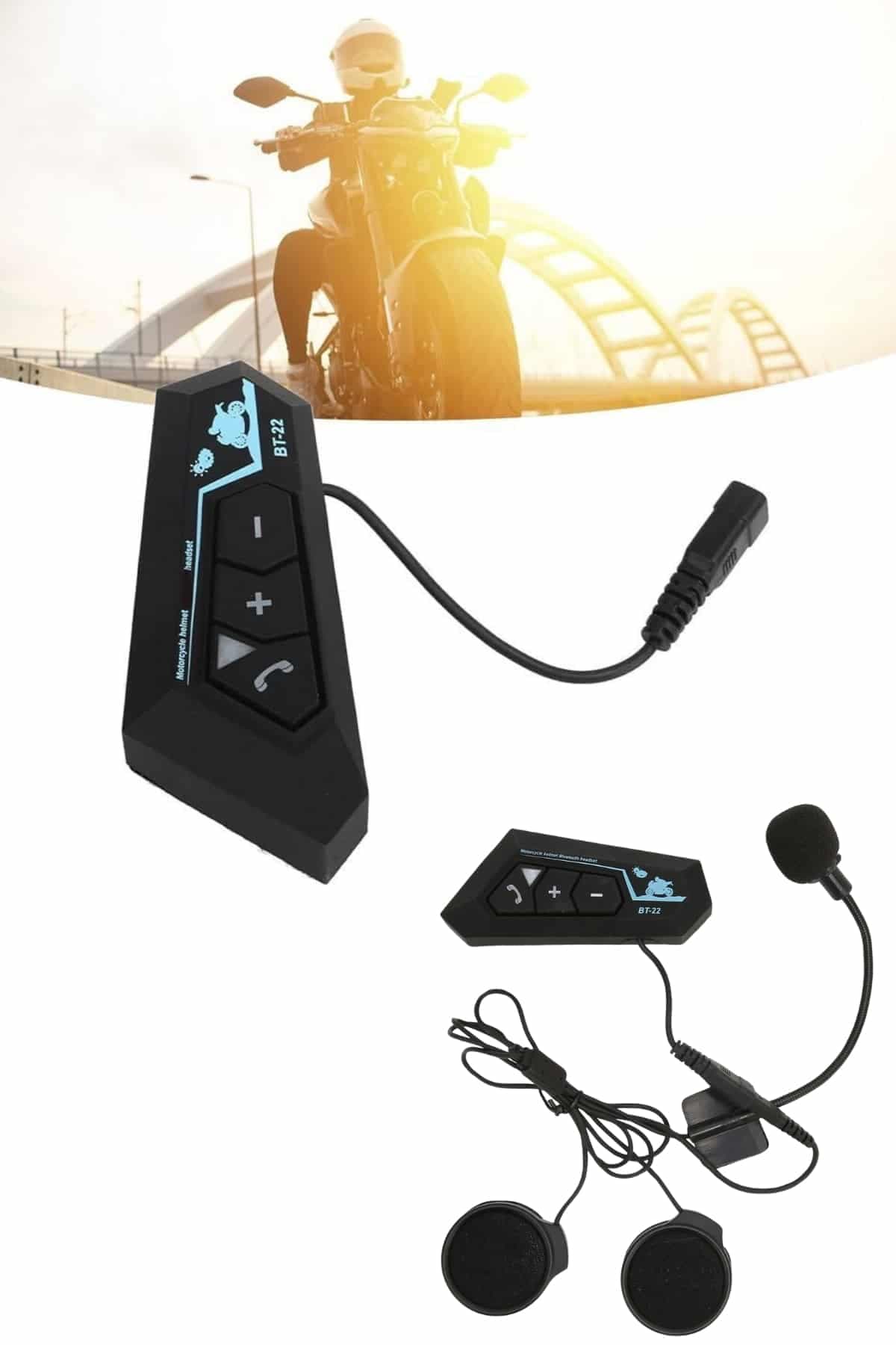 Bluetooth Kask Kulaklığı Intercom 5.0 Bluetooth Android ve İOS Uyumlu 3