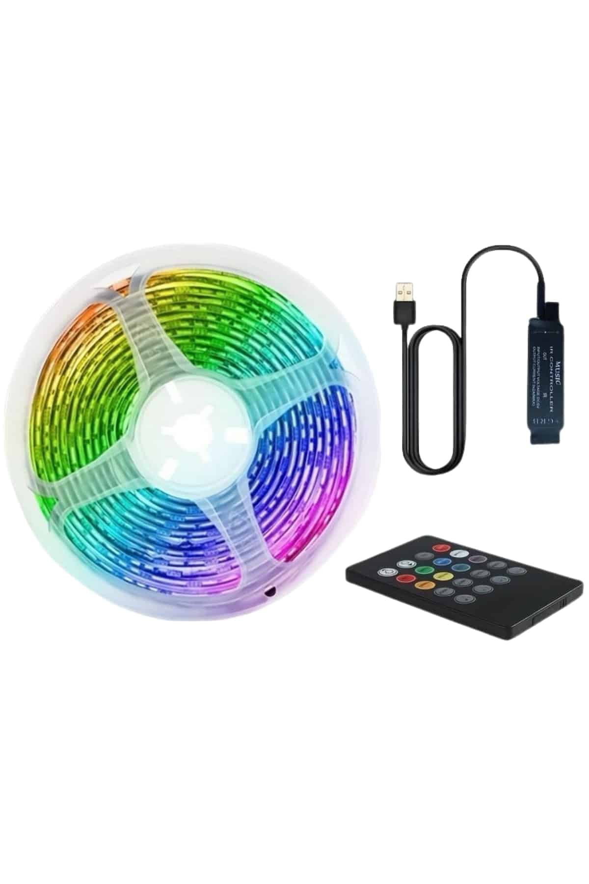 RGB Şerit Led 10 Metre Led Işık Kumanda ile Kontrol RGB 4