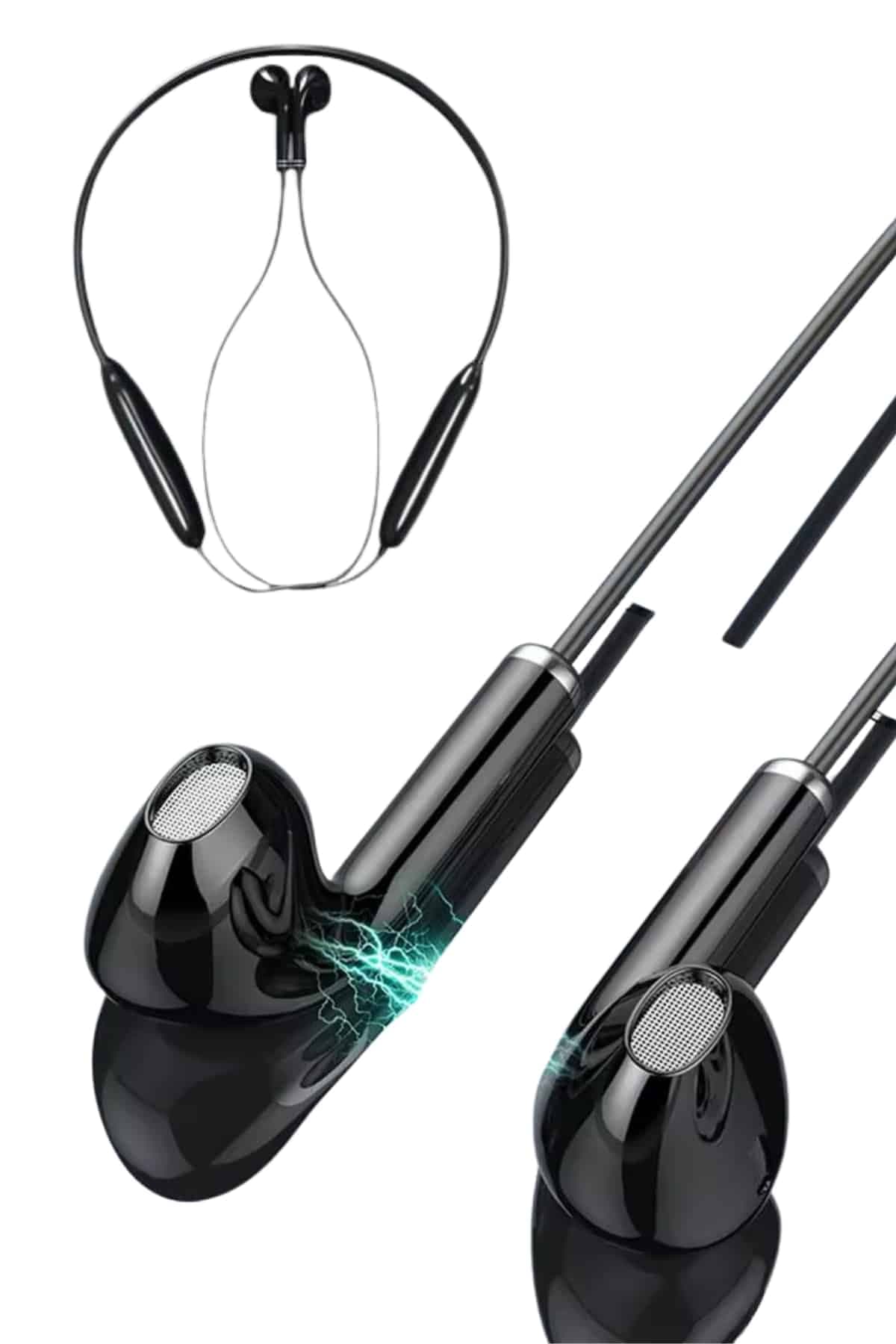 Bluetooth Kulaklık Kablolu Android ve İOS Uyumlu ANC Özellikli 100 saat sarj 4