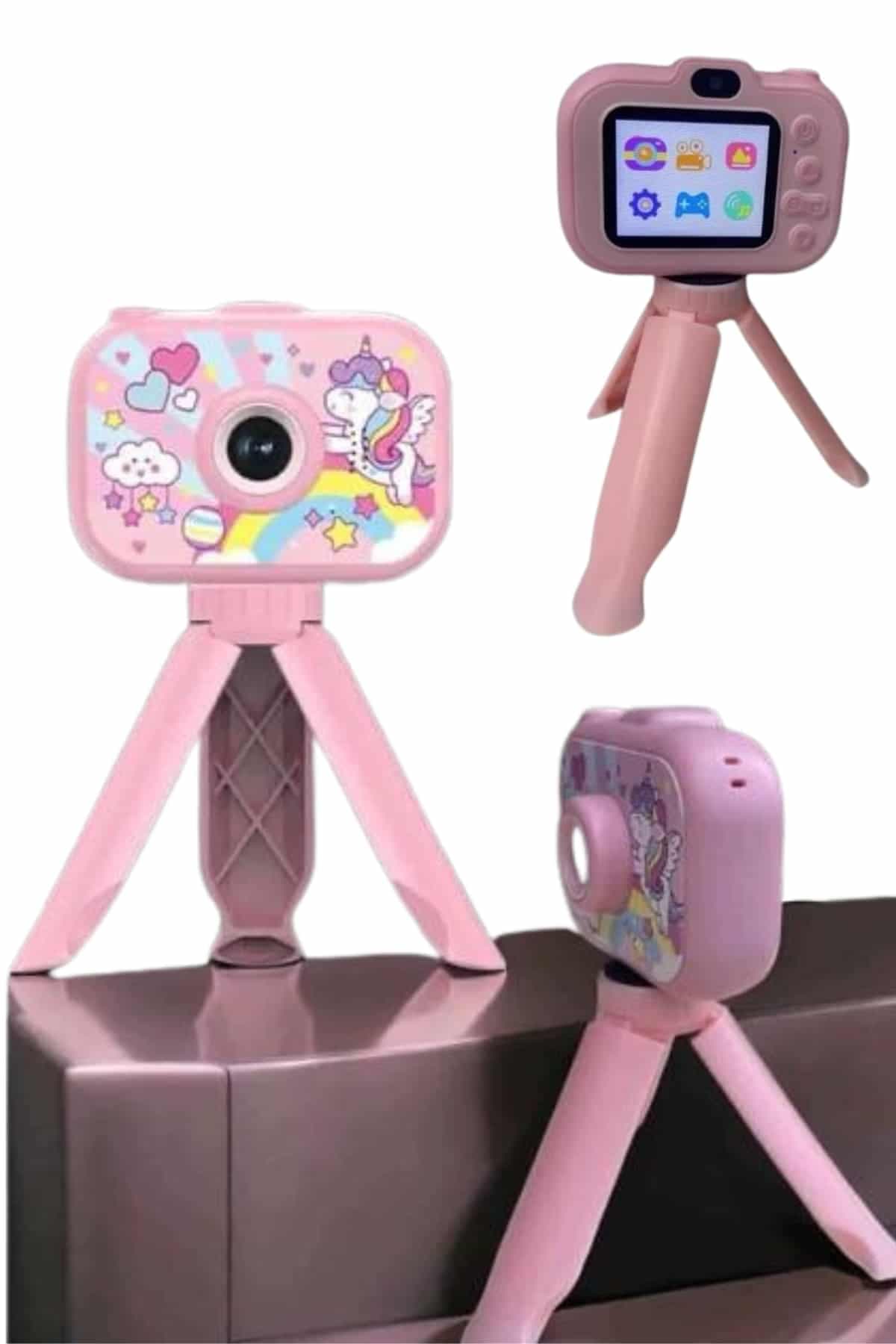 Çocuklara Özel Ayaklı Mini Fotoğraf Makinesi Dijital LCD Ekran 4