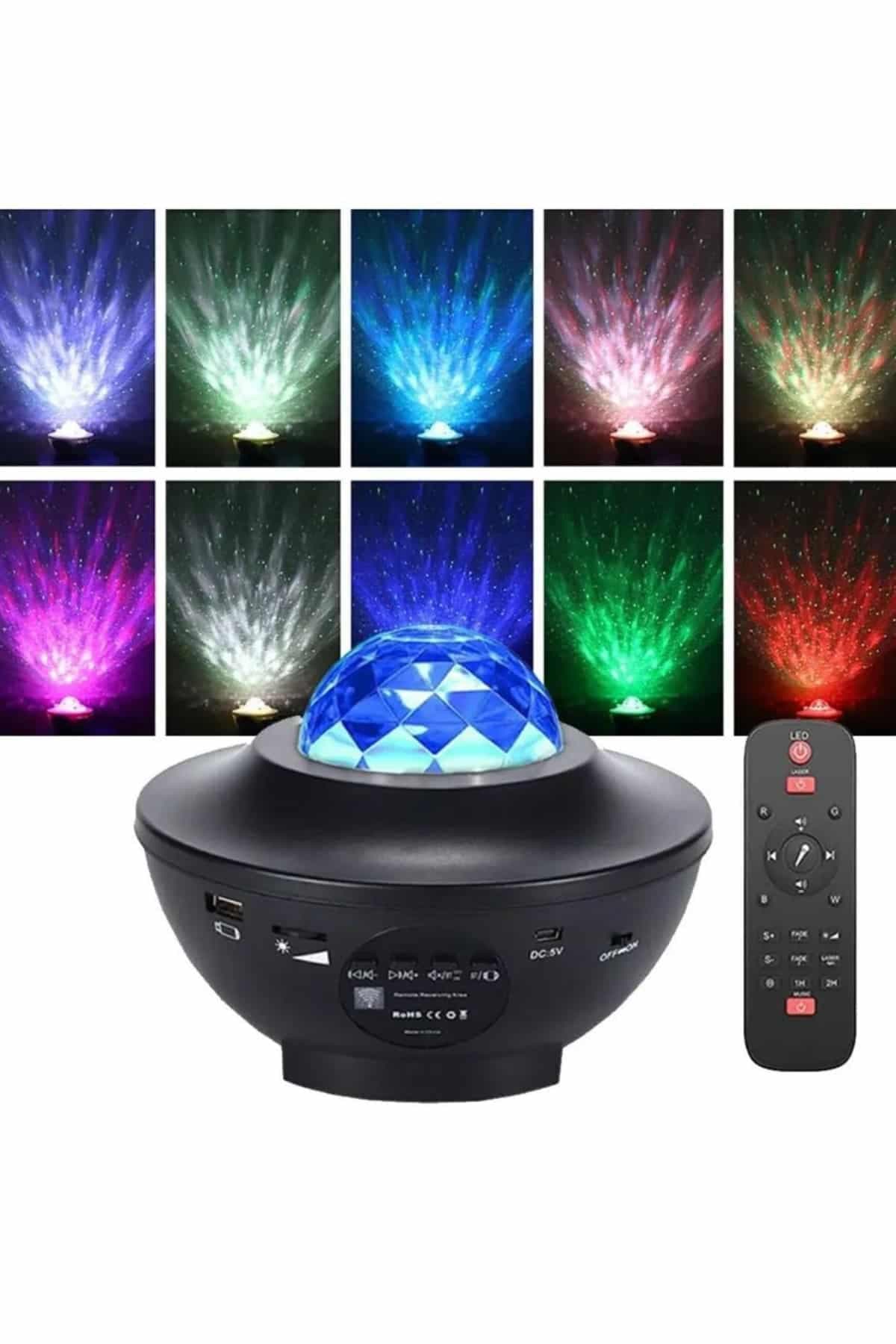 Dönen Işıklı Disko Topu Projektör Müzik Çalarlı Disco Speaker 4