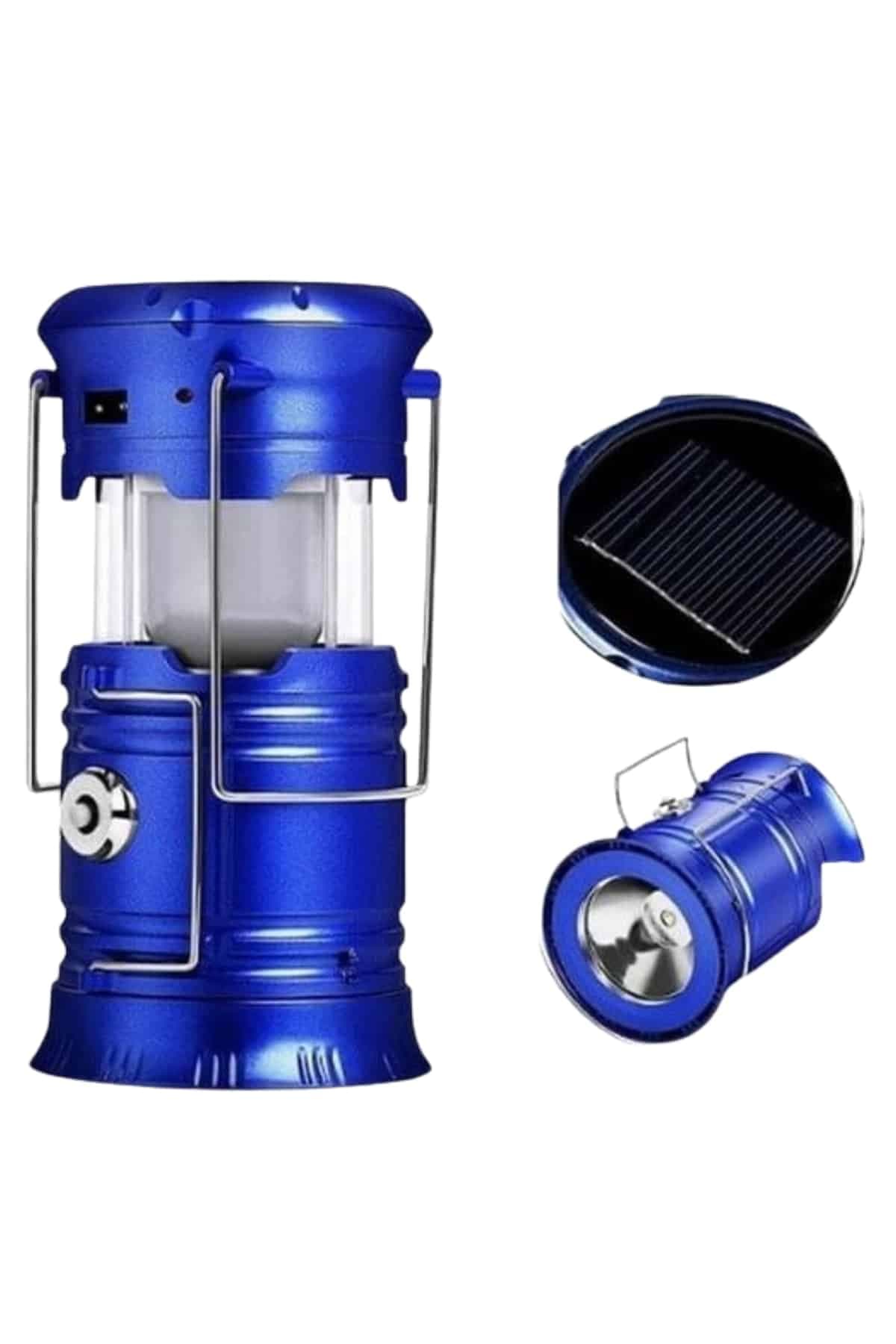 Kamp Feneri Şarj Edilebilir Güneş Enerjili Işıldak USB Şarjlı 4