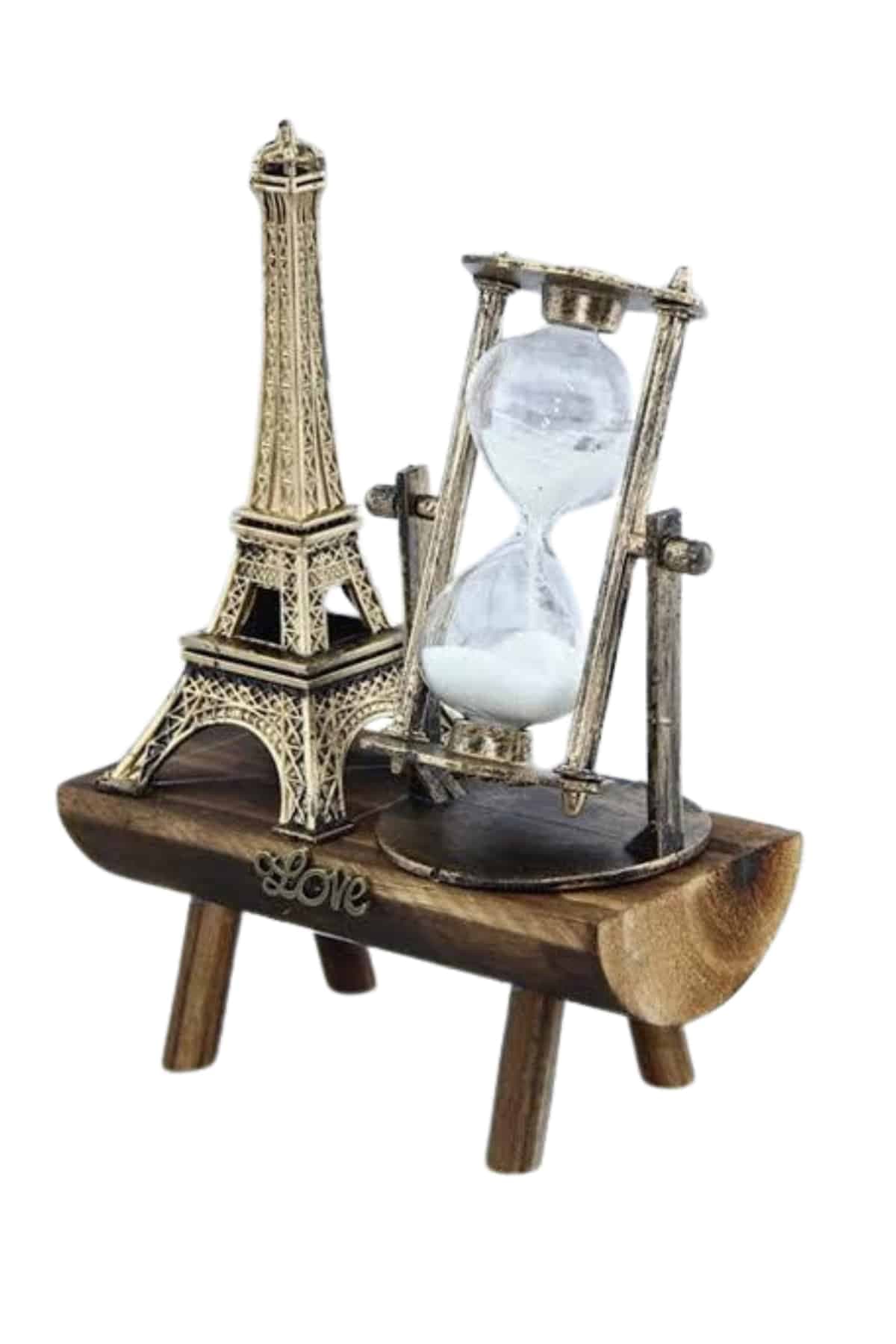 Paris Eyfel Kulesi Hediyelik Eyfel Retro Kum Saati Dekoratif Eşya 4