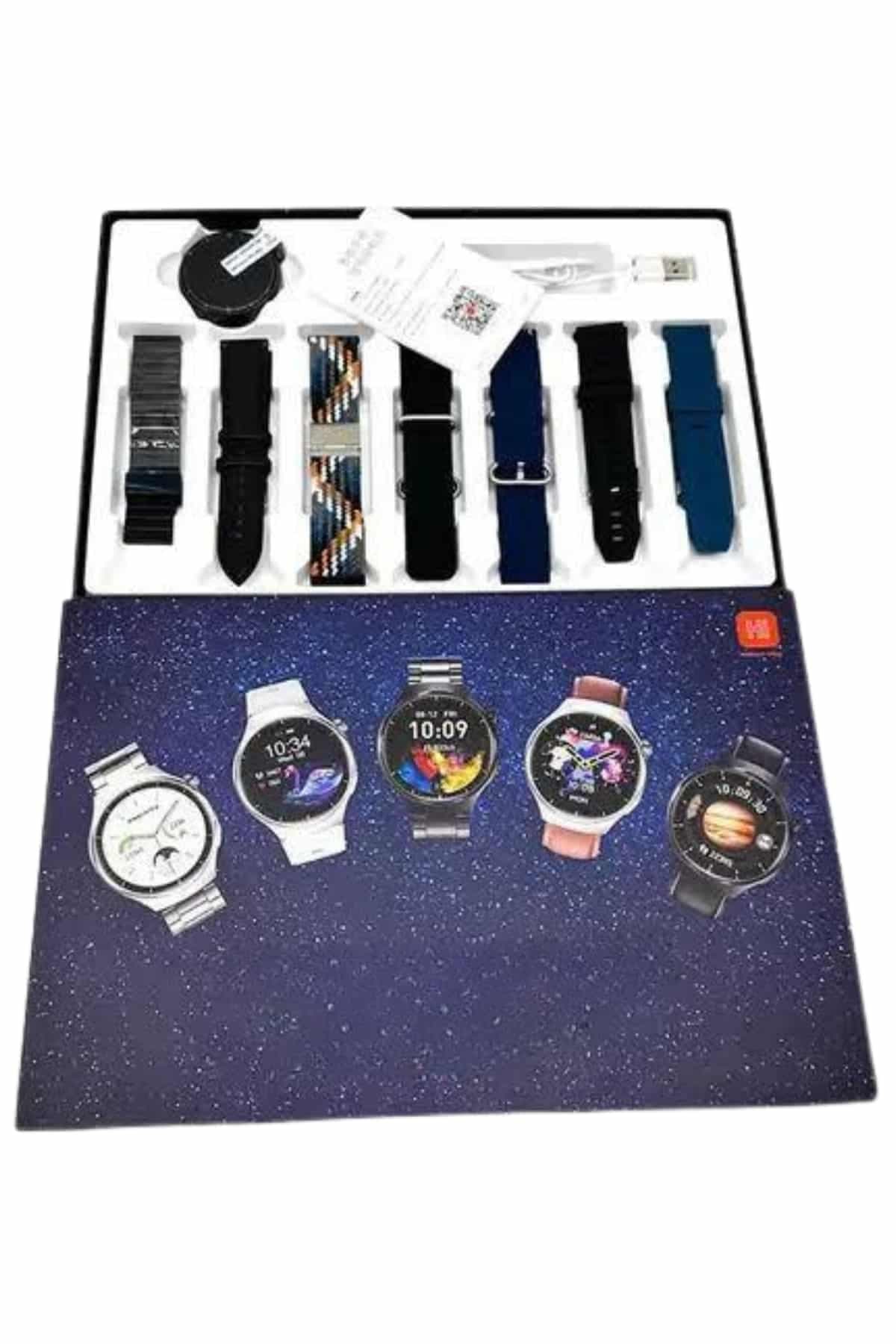 Akıllı Saat Çoklu Kordon Seçenekli Dokunmatik Ekran Nabız Sensörlü 4