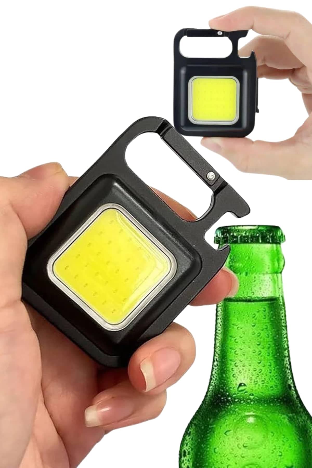 Işıldak USB Şarjlı Cep El Feneri Taşınabilir Mini Led Işık Çok Fonksiyonlu 4