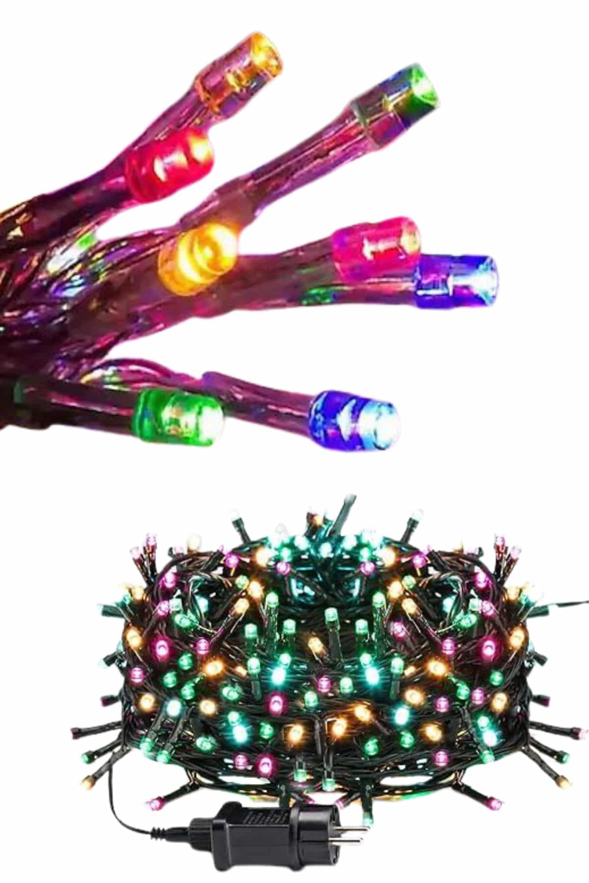 Ledli Fişli Led Dekor Lambası 5M RGB Yılbaşı Ağacı Işığı 5