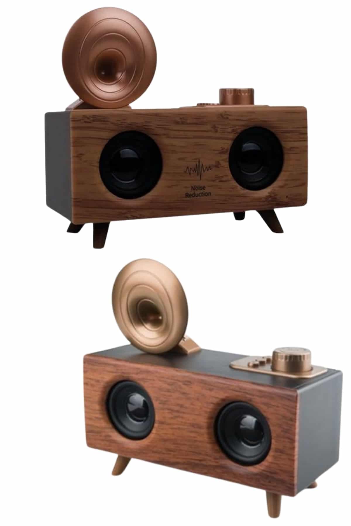 Bluetooth Nostalji Speaker Radyo Gramofon Ahşap Renk Vintage 5