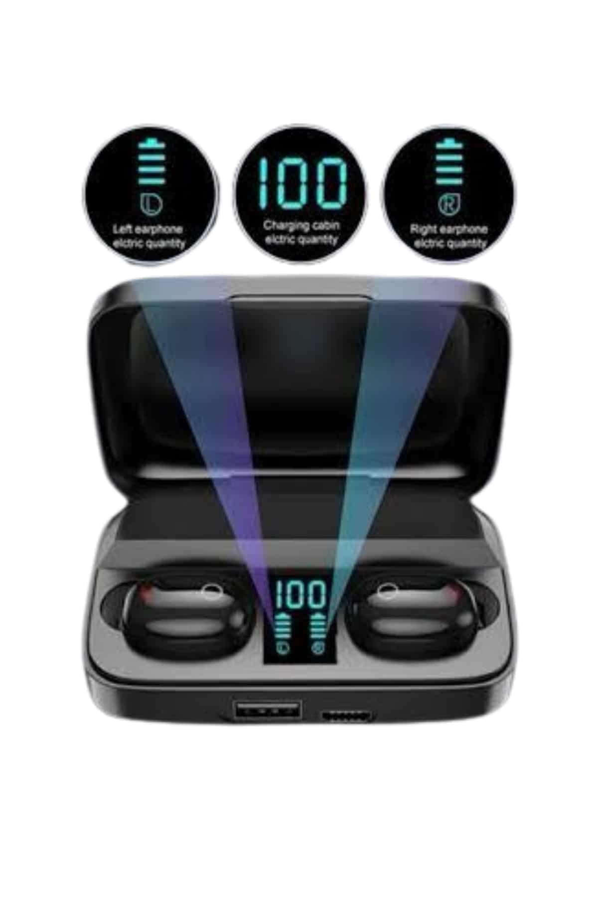 Kablosuz Dijital Göstergeli Çağrı Cevaplayabilen TWS 5.0 Bluetooth Kulaklık 5