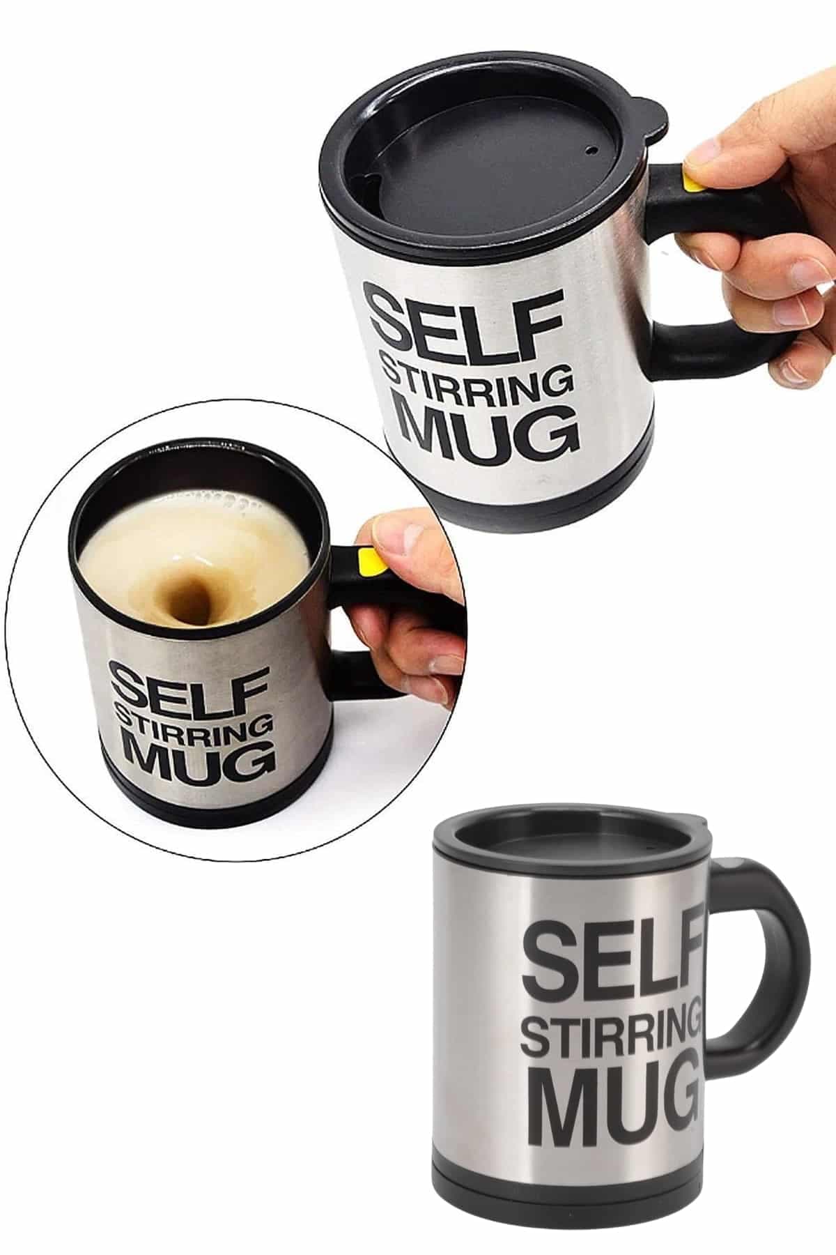 Karıştırıcı Özellikli Mikser Kupa Bardak Kompakt Taşınabilir Mug 5