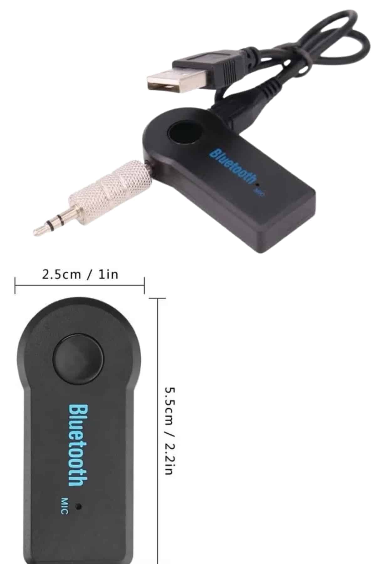 Bluetooth Araç Kiti Aux Çıkışlı  Telefon Müzik Alıcı Tüm Cihazlara Uyumlu 5