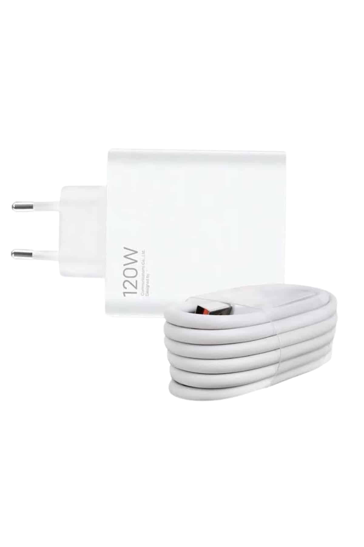 120 Watt Turbo Hızlı Şarj Aleti Seti Hızlı Şarj Adaptörü Beyaz 5