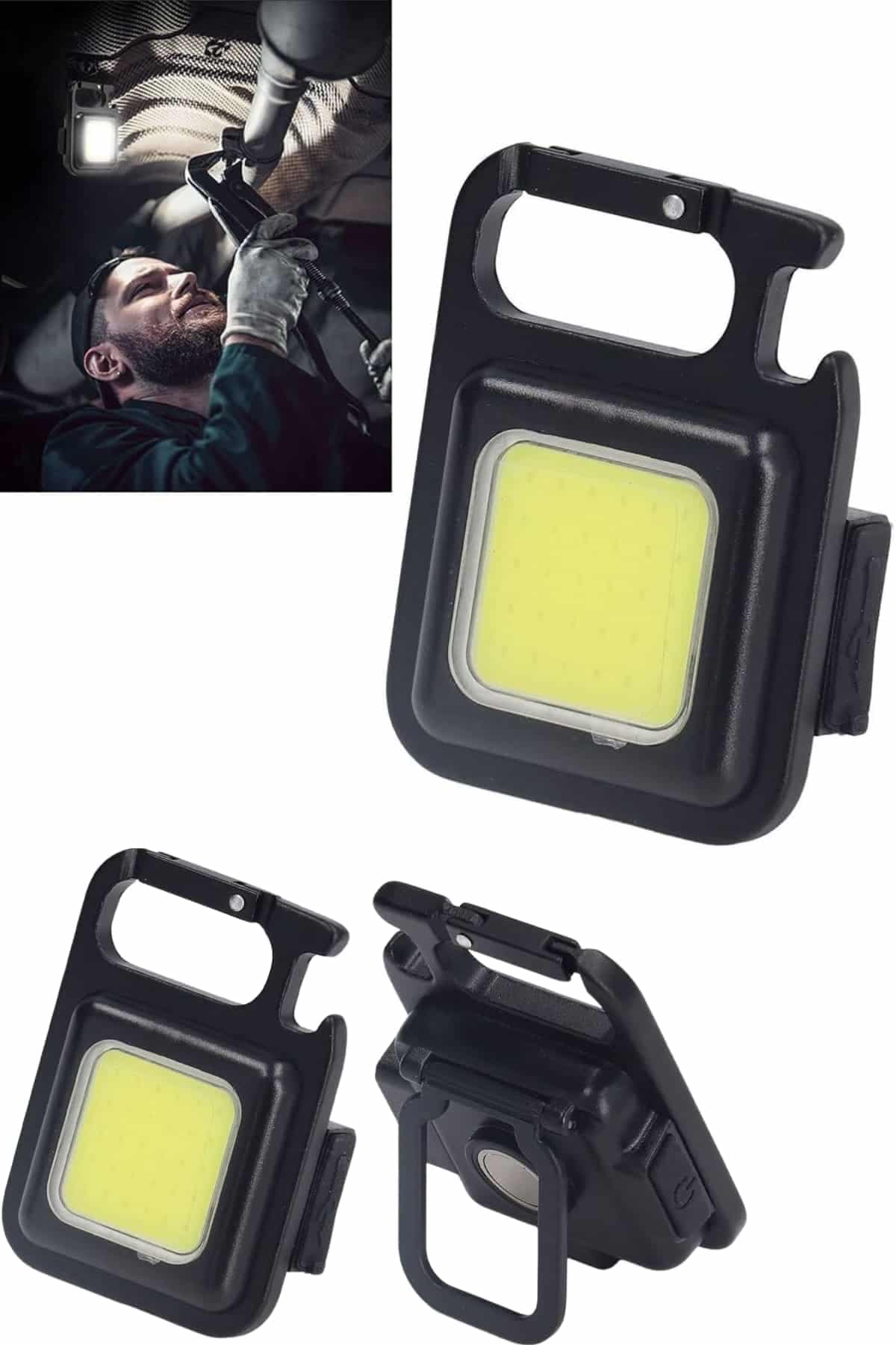 Işıldak USB Şarjlı Cep El Feneri Taşınabilir Mini Led Işık Çok Fonksiyonlu 5