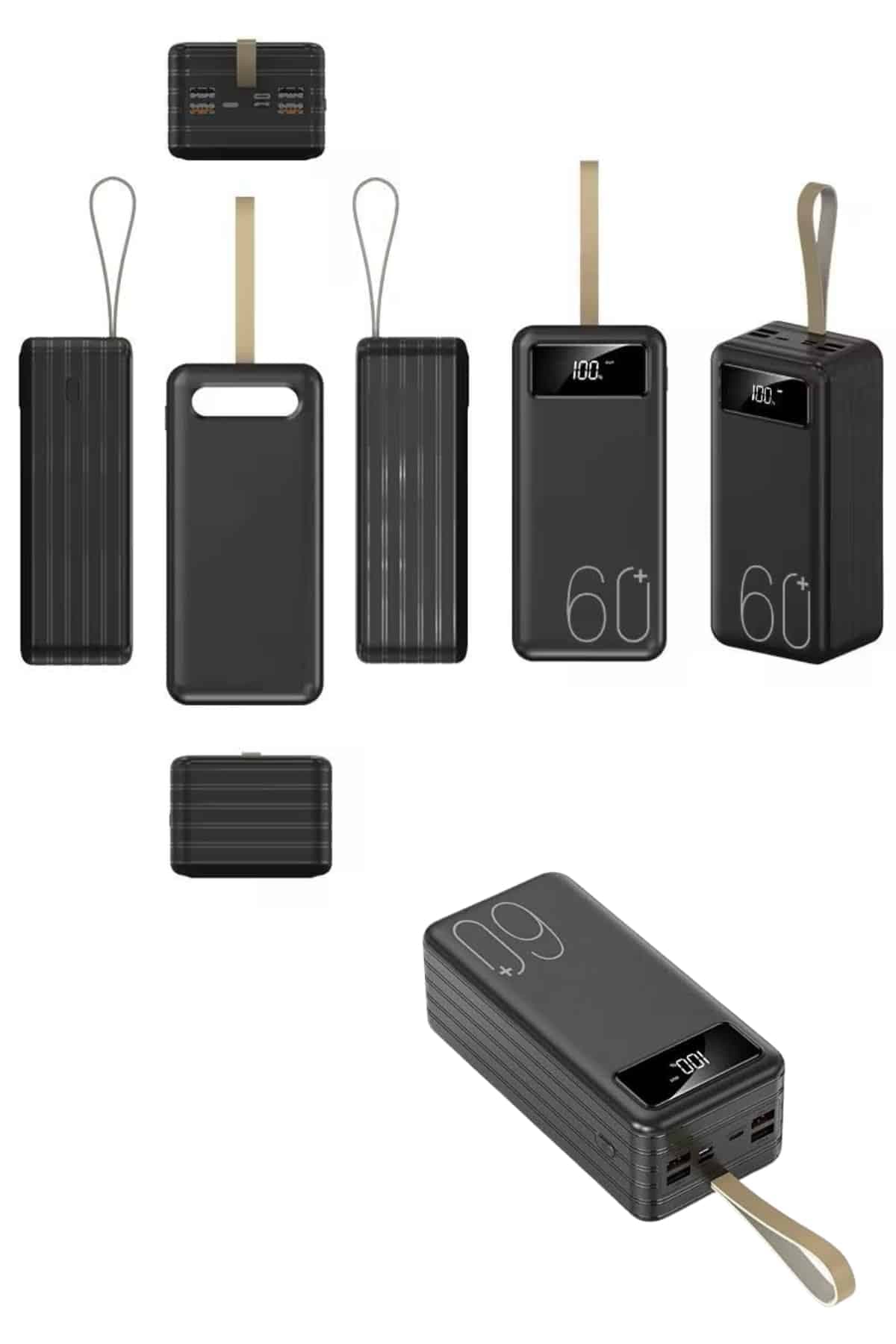 Powerbank Yüksek Kapasiteli 60.000 Mah Hızlı Şarj Şarj Özellikli Batarya 5