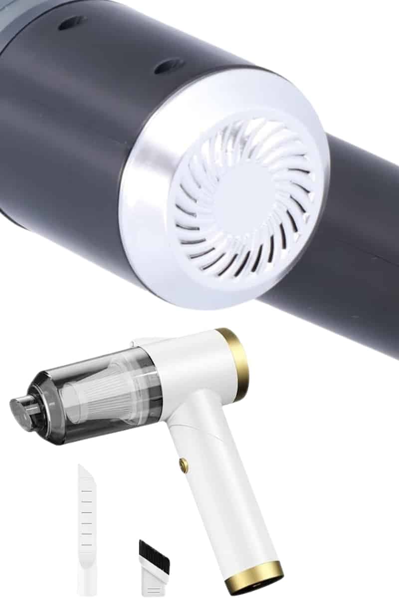 Vakumlu Süpürge Şarjlı Elektrikli Mini Taşınabilir Uzun Ömürlü Hazneli 6
