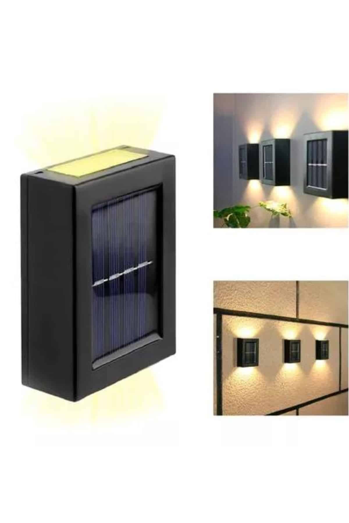 Solar Güneş Enerjili Çift Taraflı Duvar Lambası Çift Taraflı Duvar Lamba Güneş Enerjili 6