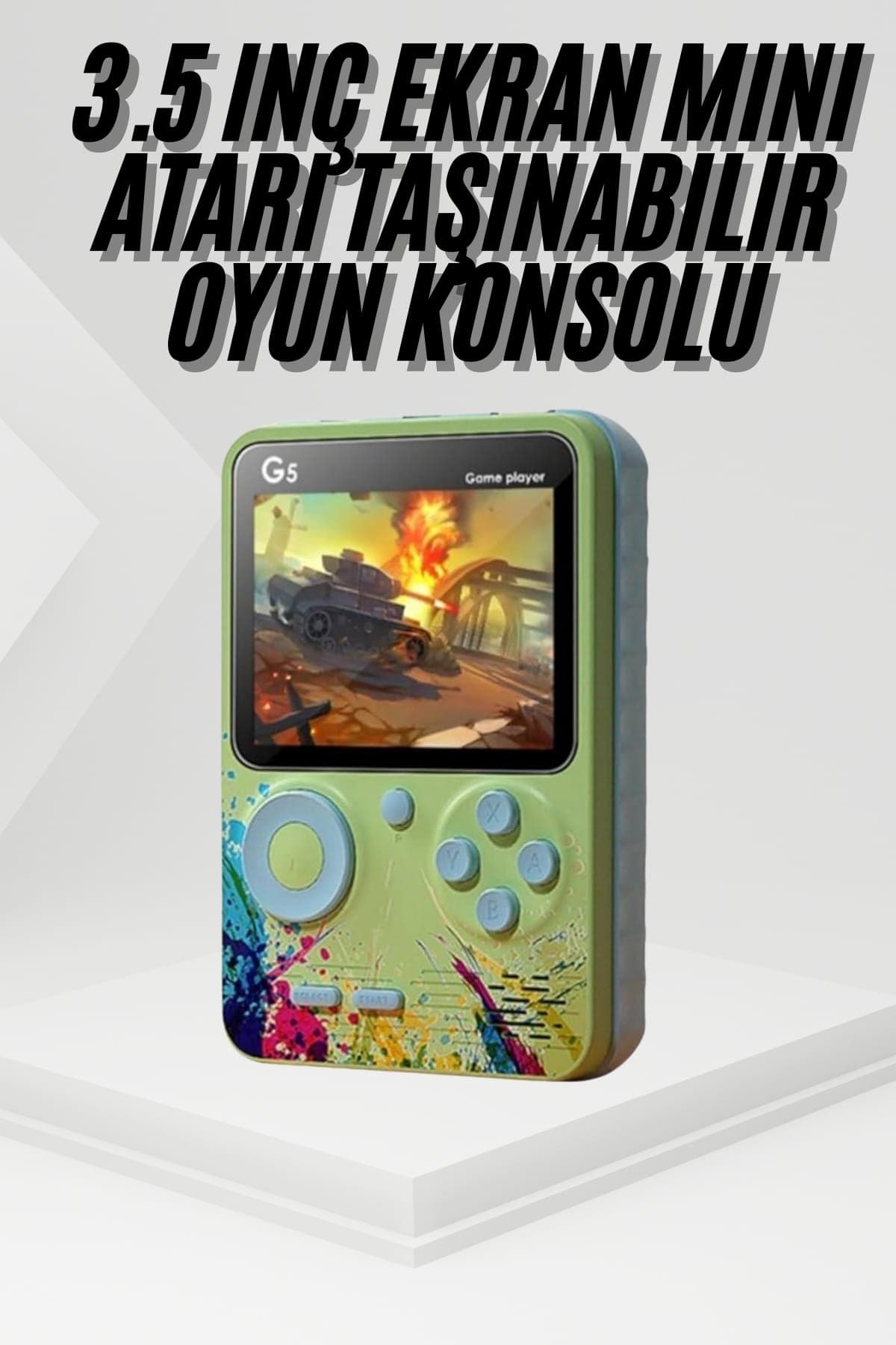 Game Box Retro Oyun Konsolu 500 Oyunlu Mini Taşınabilir 3 İnç LCD Ekran