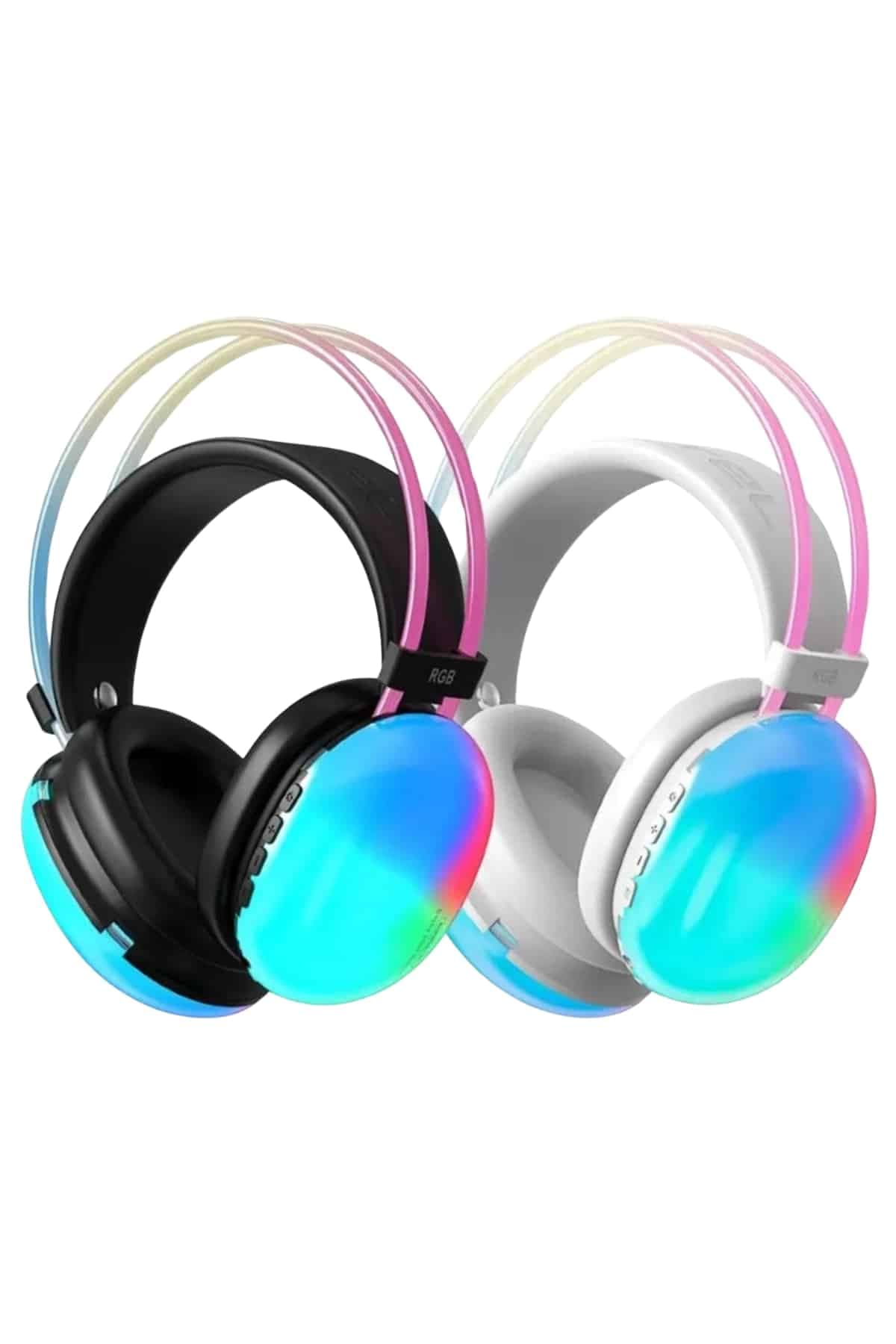 Kablosuz Bluetooth Kulaklık RGB Işıklı Kulak Üstü 5.3 Bluetooth Bağlantılı 5